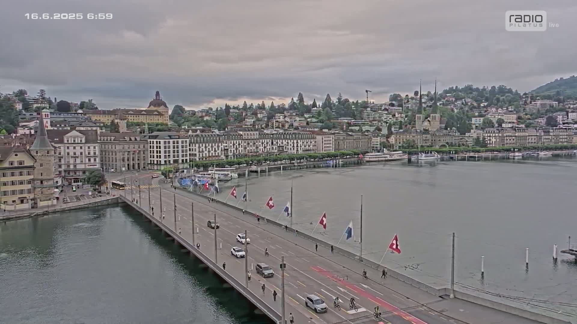 Luzern,  Lucerne Skyline Live Cam - Luzern, Lucerne-ville, Lucerne, Switzerland