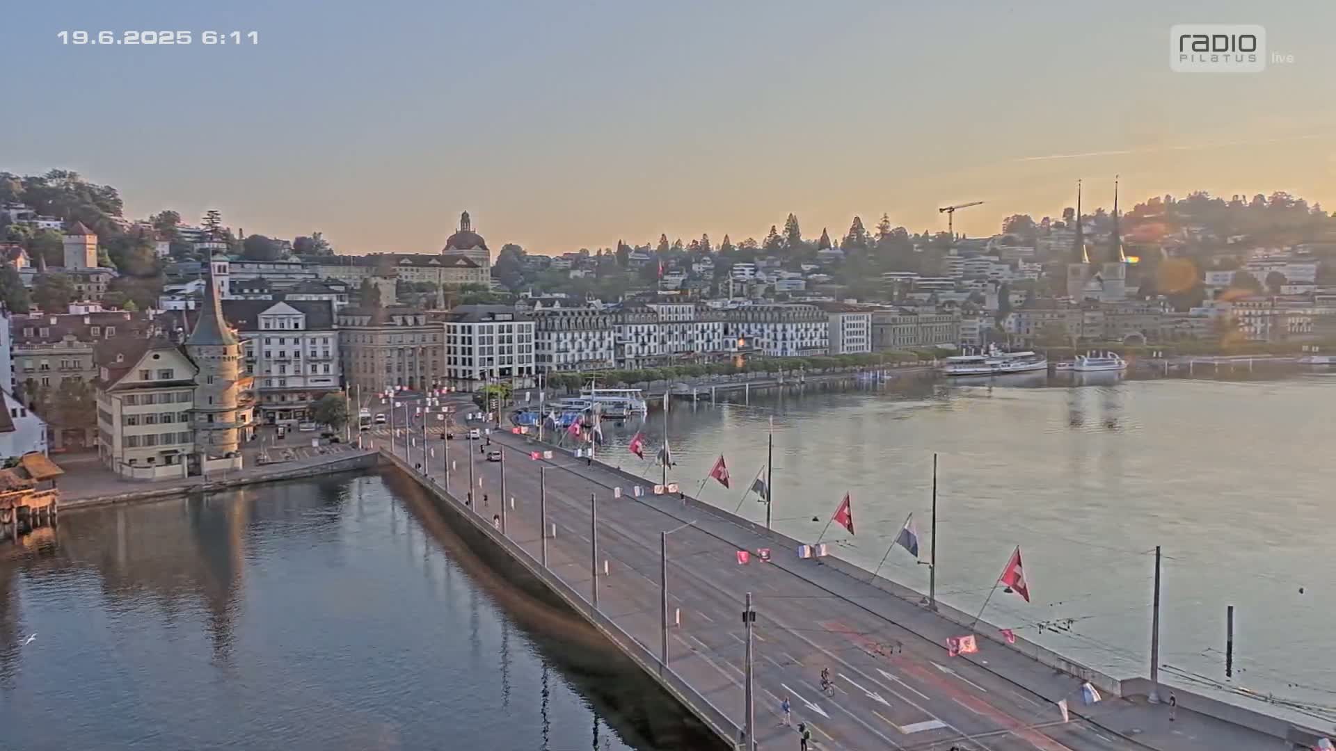 Luzern,  Lucerne Skyline Live Cam - Luzern, Lucerne-ville, Lucerne, Switzerland