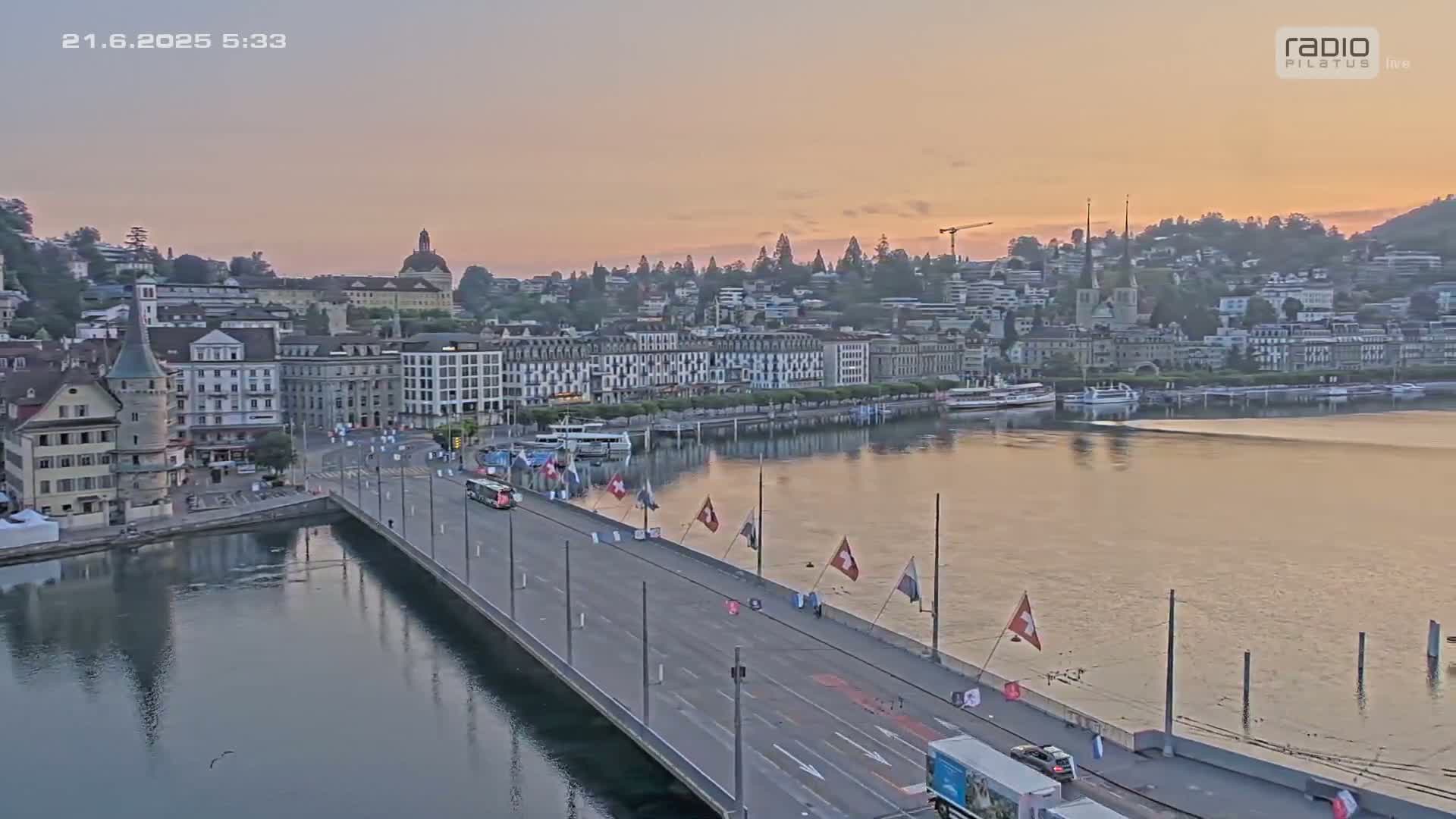 Luzern,  Lucerne Skyline Live Cam - Luzern, Lucerne-ville, Lucerne, Switzerland
