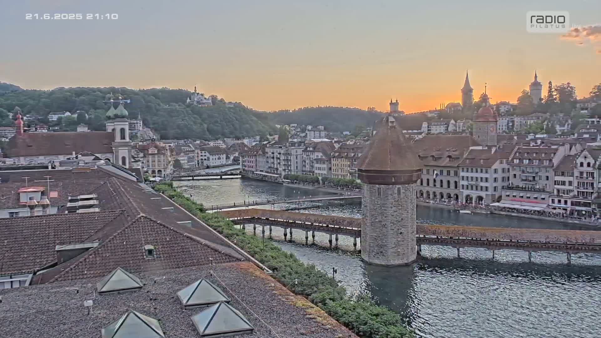 Luzern,  Lucerne Skyline Live Cam - Luzern, Lucerne-ville, Lucerne, Switzerland