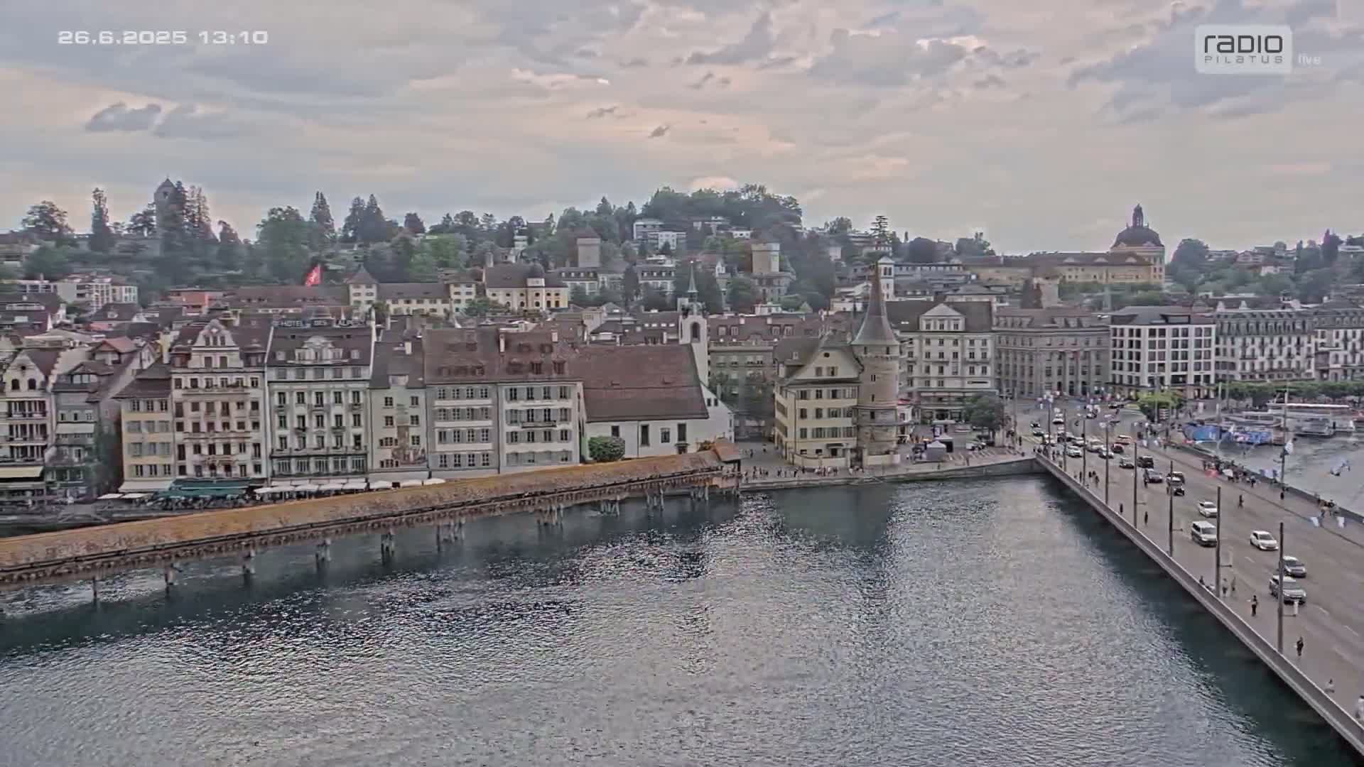 Luzern,  Lucerne Skyline Live Cam - Luzern, Lucerne-ville, Lucerne, Switzerland