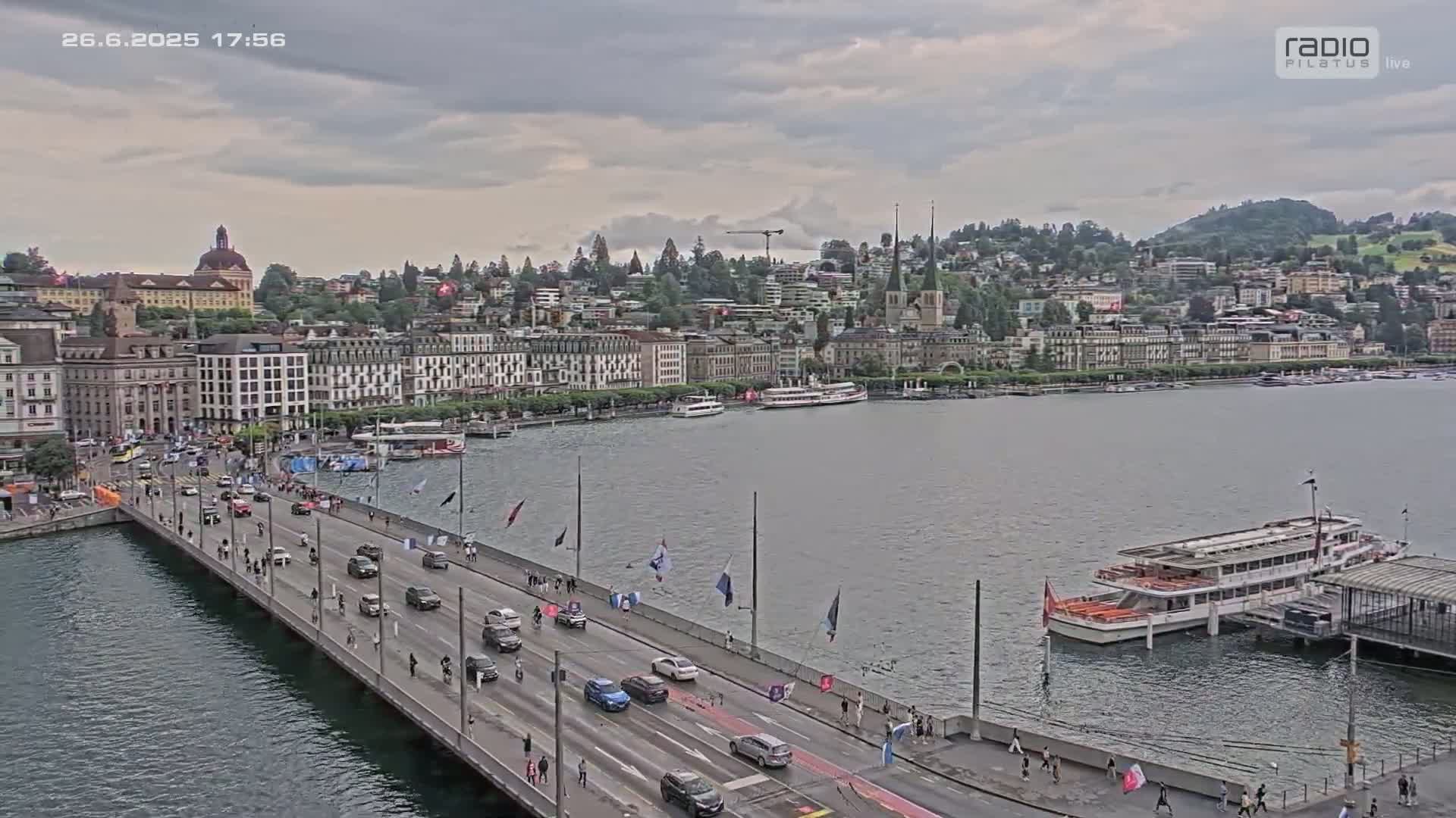 Luzern,  Lucerne Skyline Live Cam - Luzern, Lucerne-ville, Lucerne, Switzerland