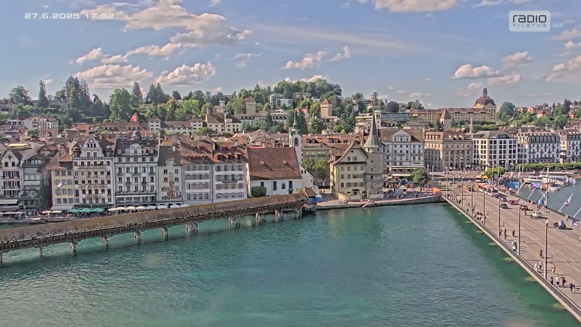 Luzern,  Lucerne Skyline Live Cam - Luzern, Lucerne-ville, Lucerne, Switzerland