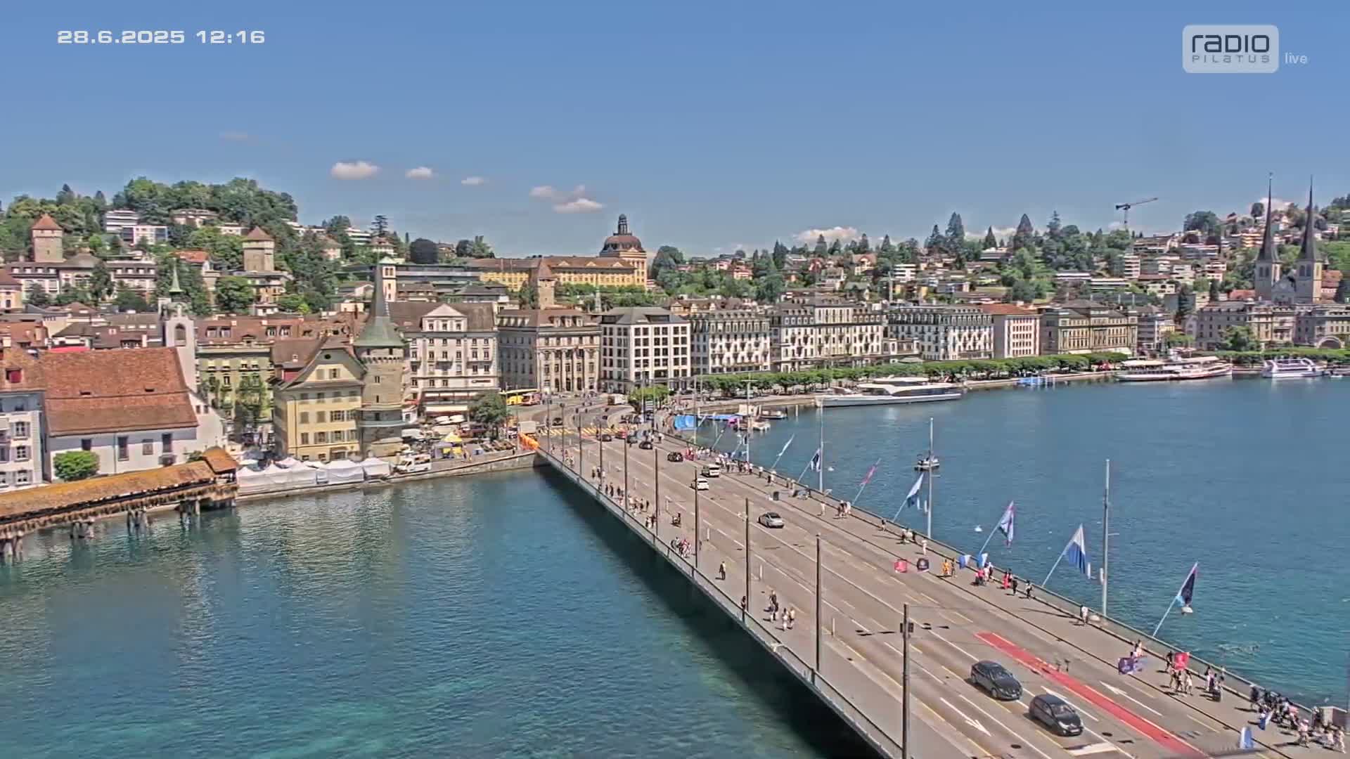 Luzern,  Lucerne Skyline Live Cam - Luzern, Lucerne-ville, Lucerne, Switzerland