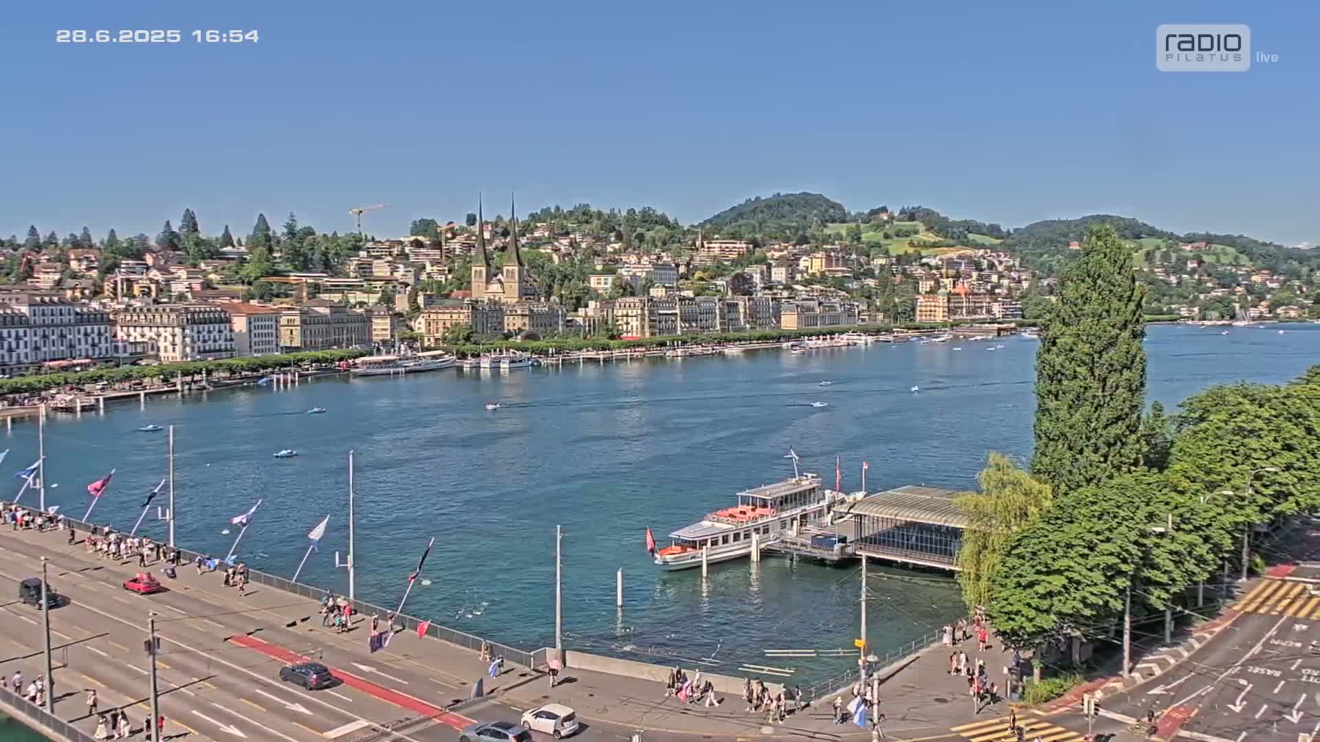 Luzern,  Lucerne Skyline Live Cam - Luzern, Lucerne-ville, Lucerne, Switzerland