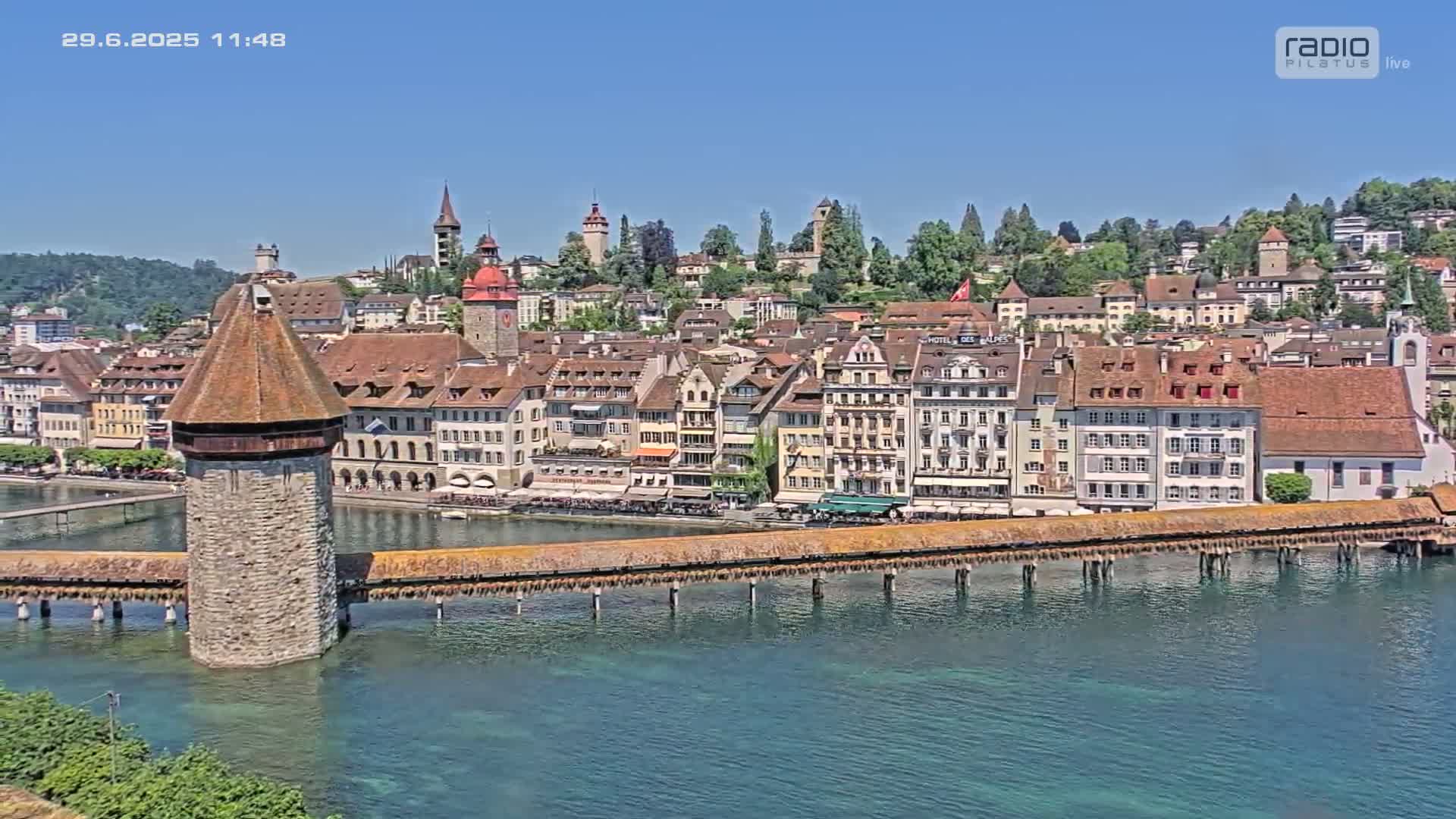 Luzern,  Lucerne Skyline Live Cam - Luzern, Lucerne-ville, Lucerne, Switzerland