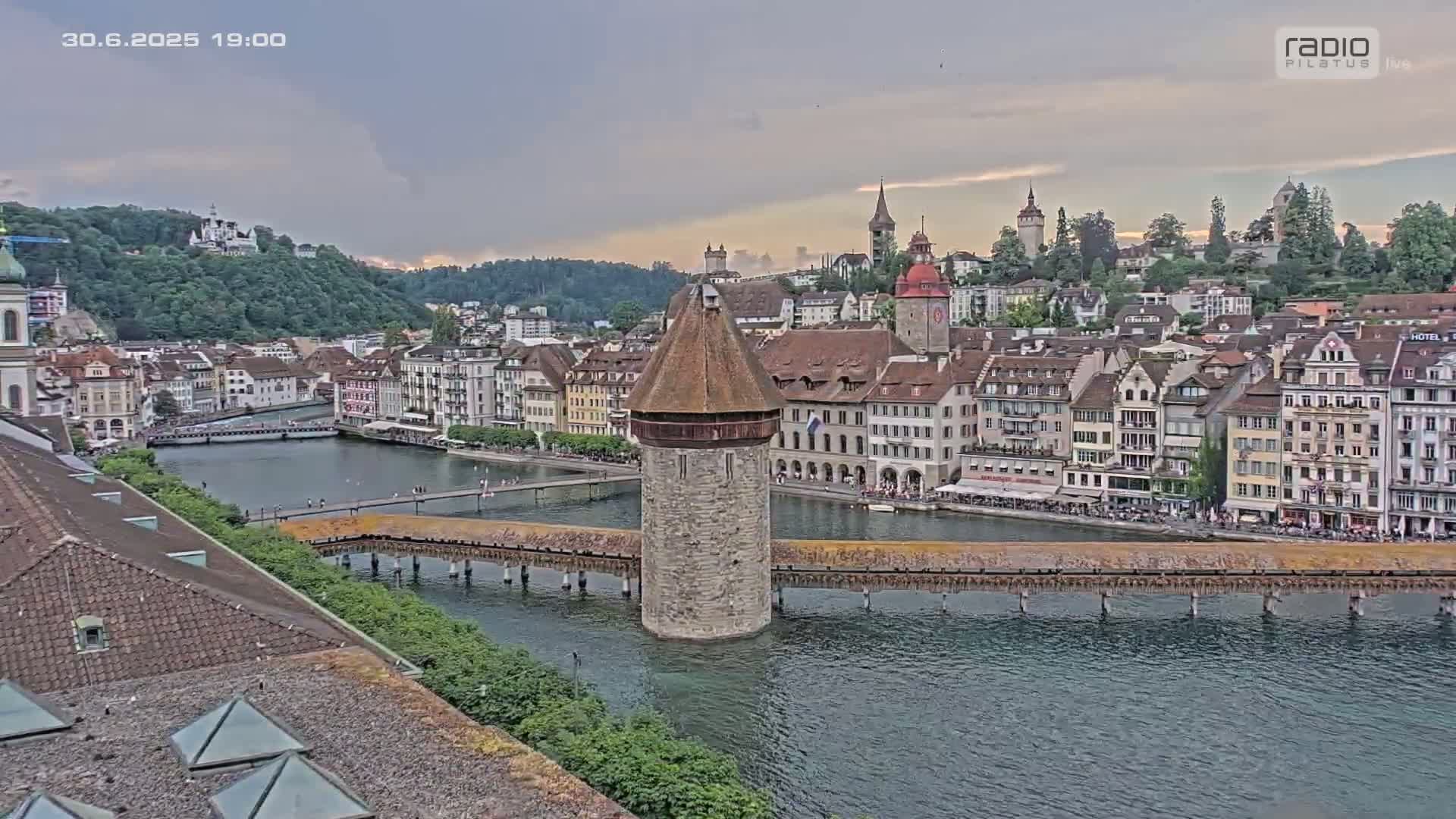 Luzern,  Lucerne Skyline Live Cam - Luzern, Lucerne-ville, Lucerne, Switzerland