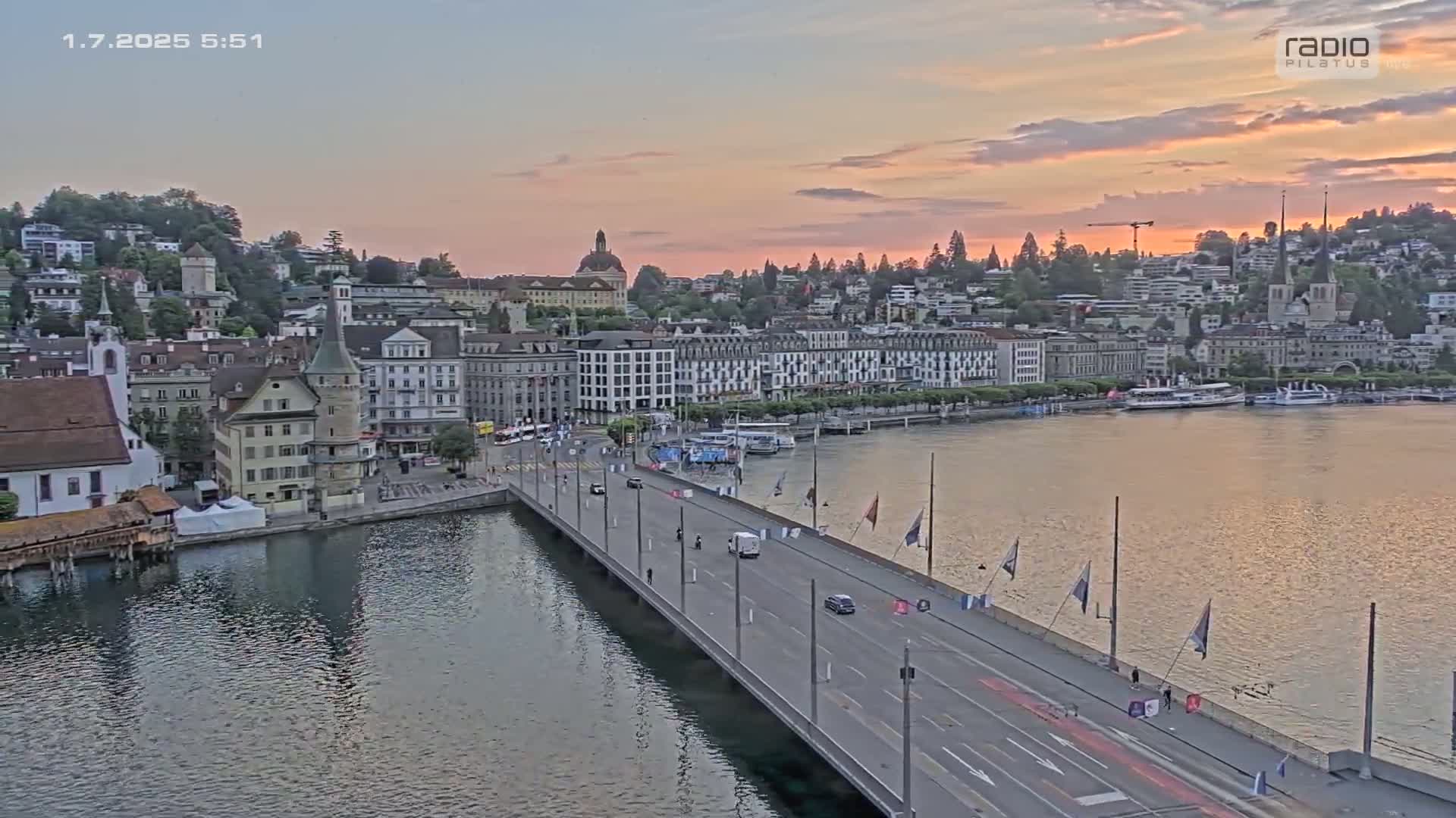 Luzern,  Lucerne Skyline Live Cam - Luzern, Lucerne-ville, Lucerne, Switzerland