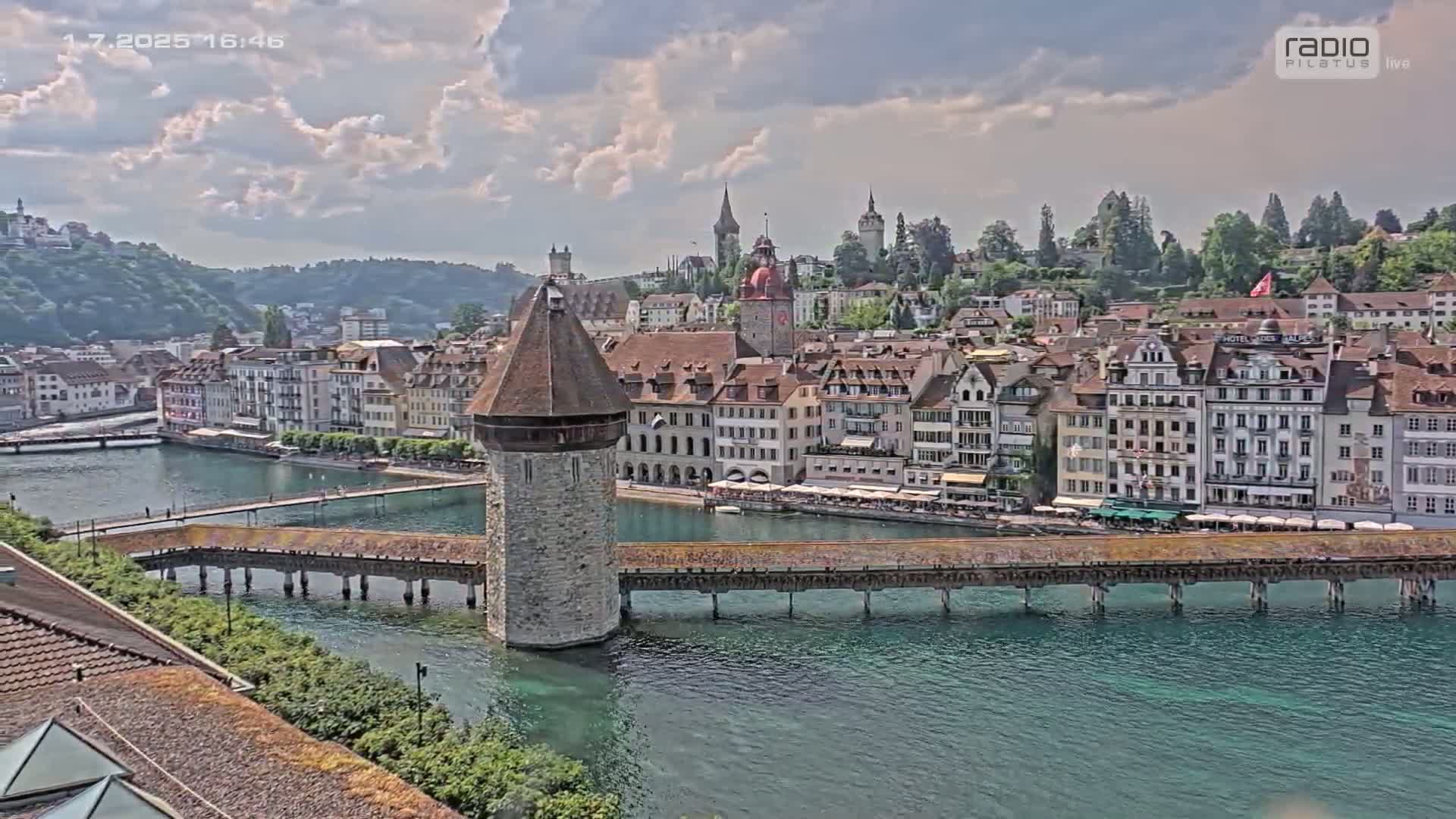 Luzern,  Lucerne Skyline Live Cam - Luzern, Lucerne-ville, Lucerne, Switzerland
