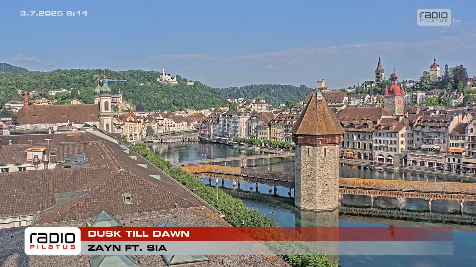 Luzern,  Lucerne Skyline Live Cam - Luzern, Lucerne-ville, Lucerne, Switzerland