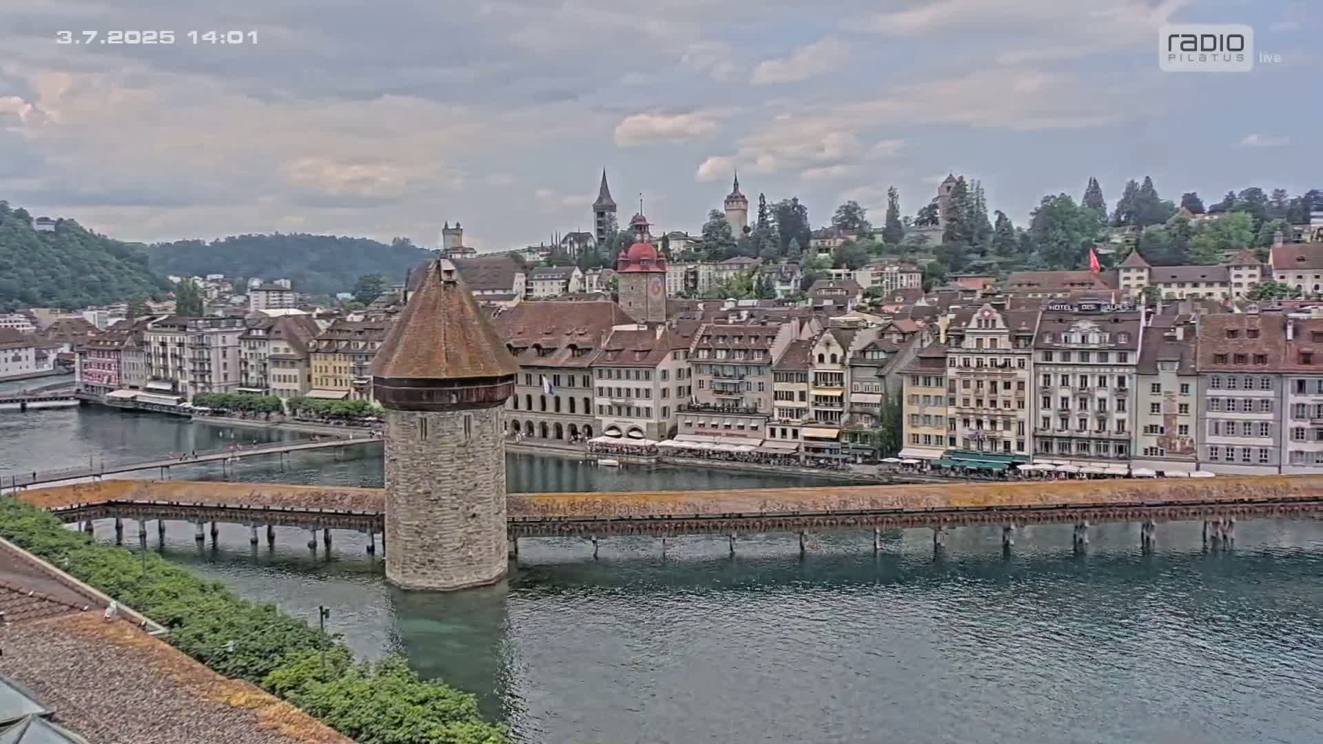 Luzern,  Lucerne Skyline Live Cam - Luzern, Lucerne-ville, Lucerne, Switzerland