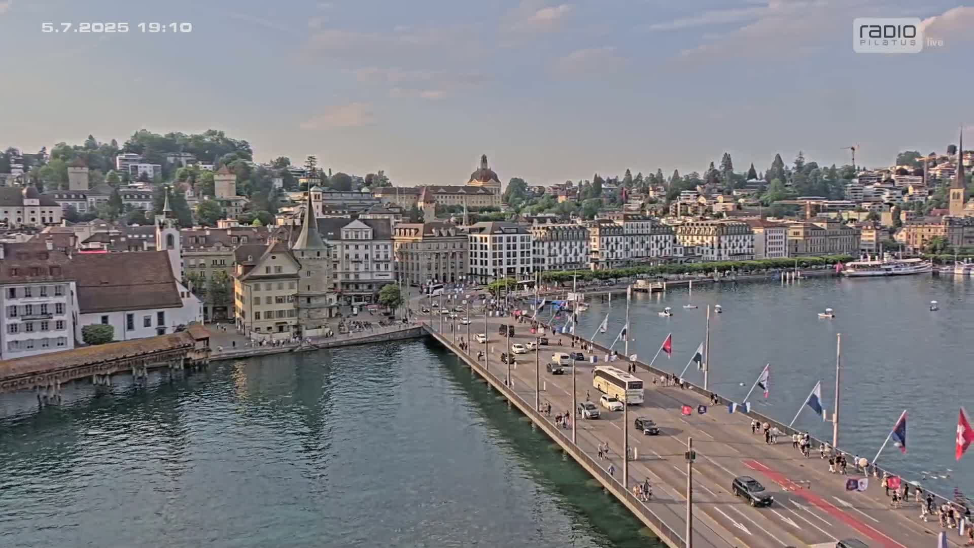 Luzern,  Lucerne Skyline Live Cam - Luzern, Lucerne-ville, Lucerne, Switzerland