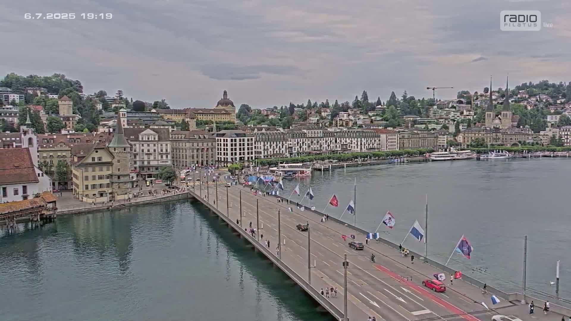 Luzern,  Lucerne Skyline Live Cam - Luzern, Lucerne-ville, Lucerne, Switzerland