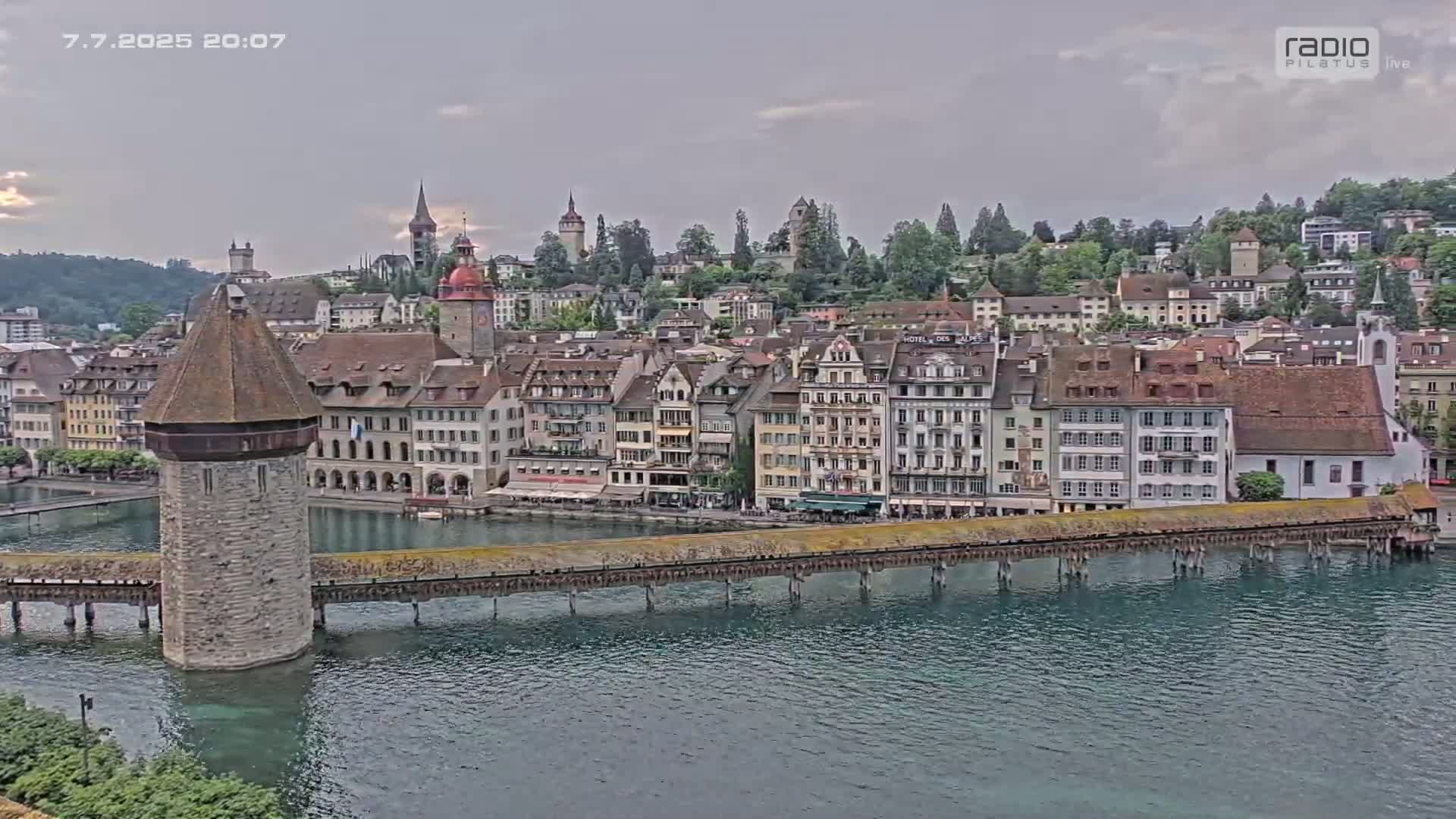 Luzern,  Lucerne Skyline Live Cam - Luzern, Lucerne-ville, Lucerne, Switzerland