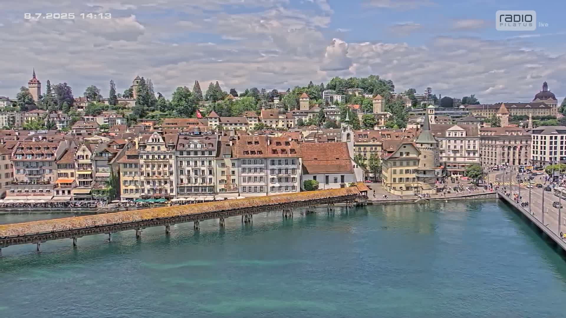 Luzern,  Lucerne Skyline Live Cam - Luzern, Lucerne-ville, Lucerne, Switzerland