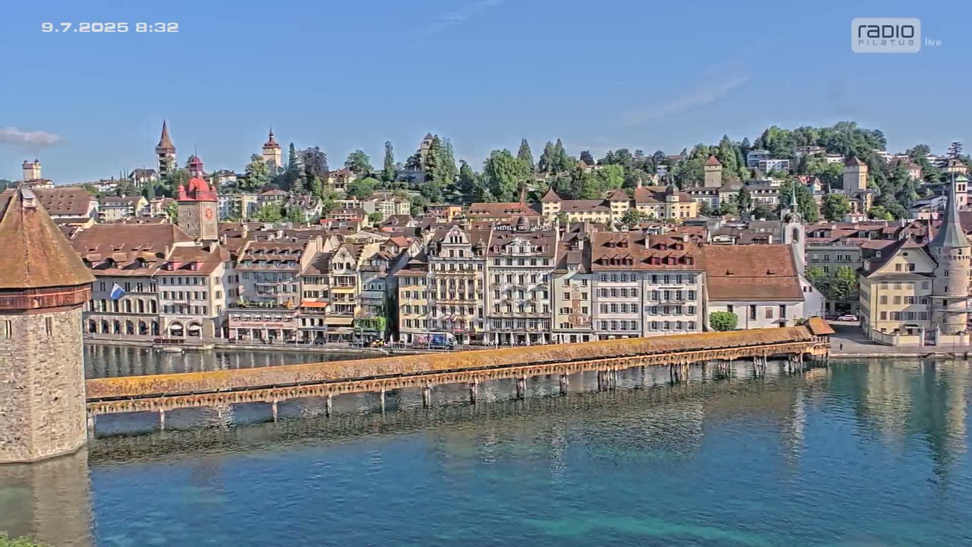 Luzern,  Lucerne Skyline Live Cam - Luzern, Lucerne-ville, Lucerne, Switzerland