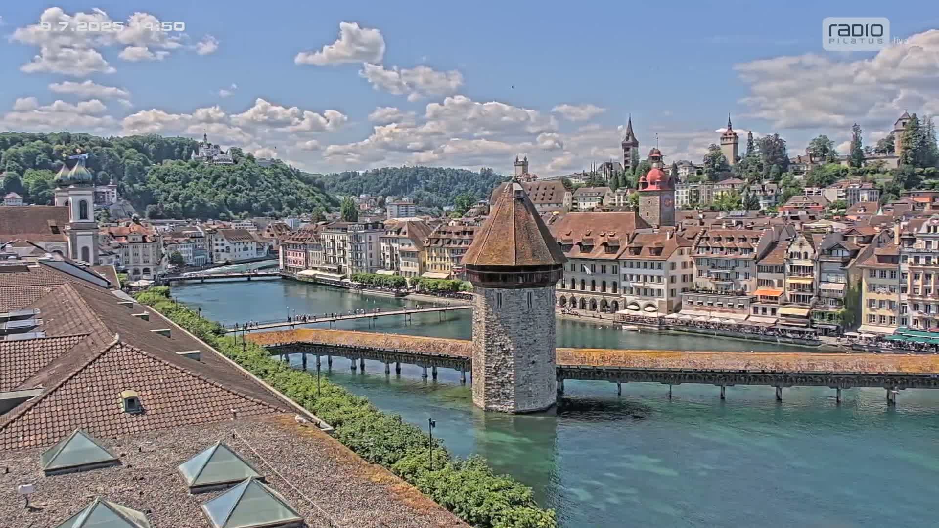 Luzern,  Lucerne Skyline Live Cam - Luzern, Lucerne-ville, Lucerne, Switzerland