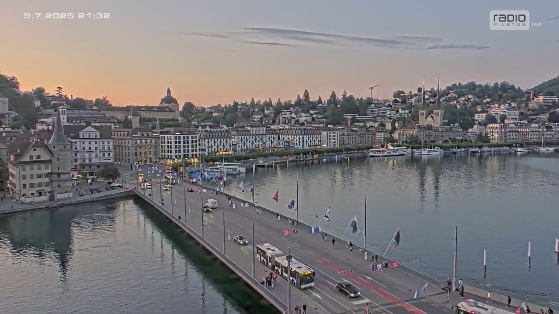 Luzern,  Lucerne Skyline Live Cam - Luzern, Lucerne-ville, Lucerne, Switzerland