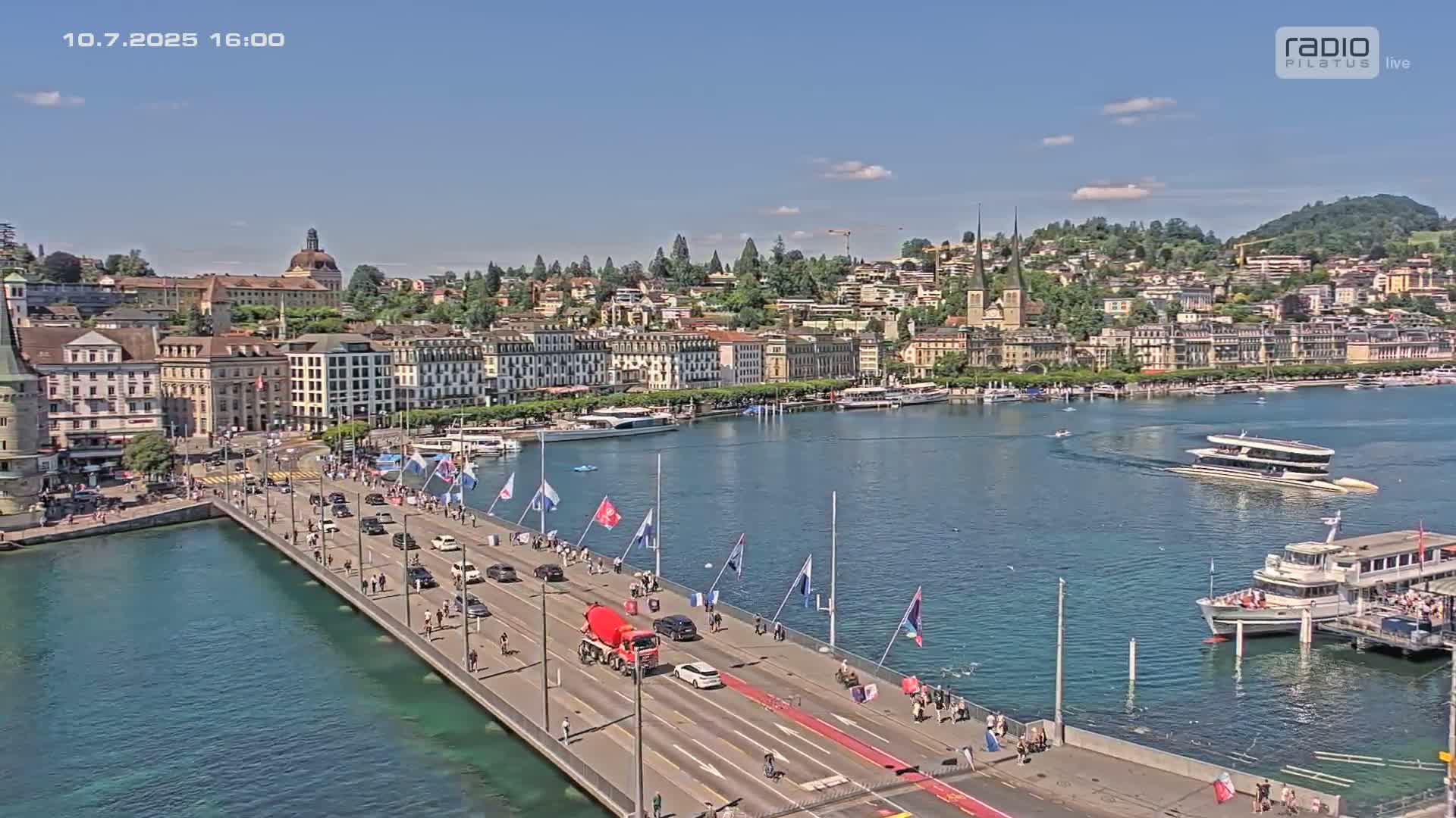 Luzern,  Lucerne Skyline Live Cam - Luzern, Lucerne-ville, Lucerne, Switzerland