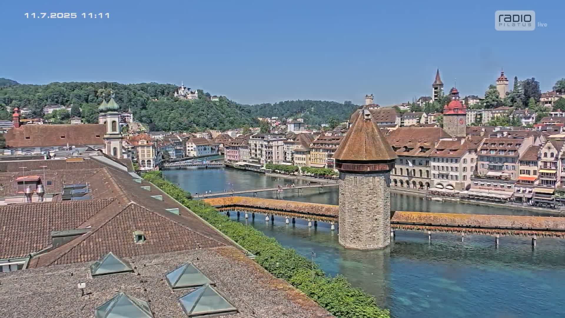 Luzern,  Lucerne Skyline Live Cam - Luzern, Lucerne-ville, Lucerne, Switzerland