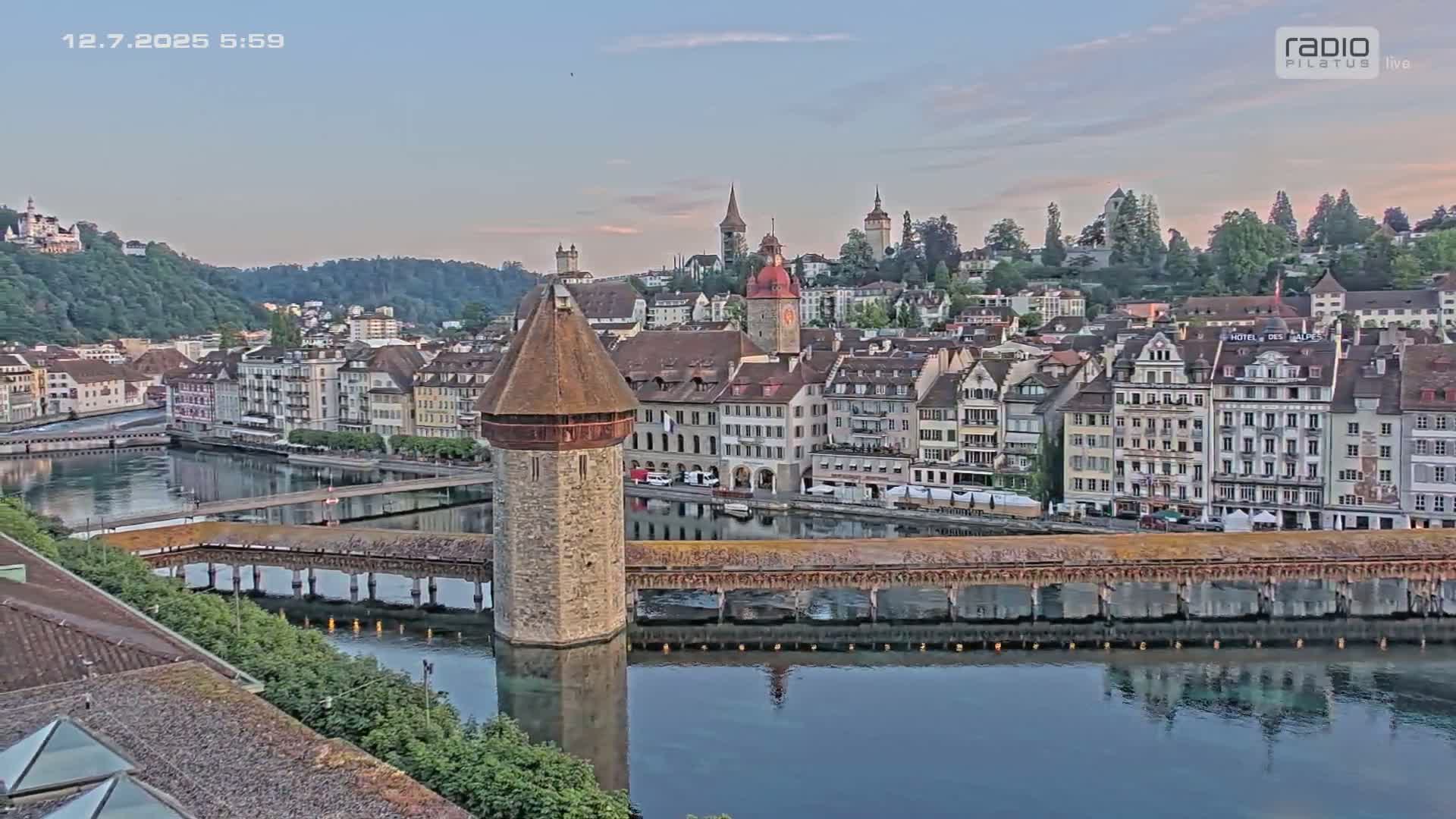 Luzern,  Lucerne Skyline Live Cam - Luzern, Lucerne-ville, Lucerne, Switzerland