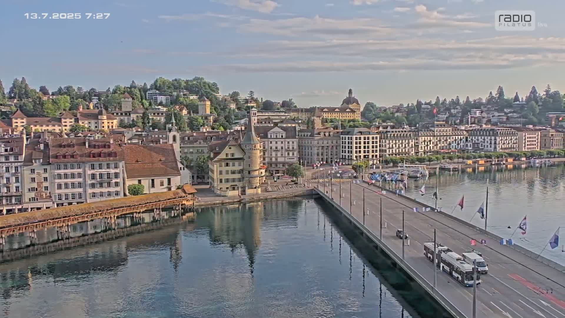 Luzern,  Lucerne Skyline Live Cam - Luzern, Lucerne-ville, Lucerne, Switzerland