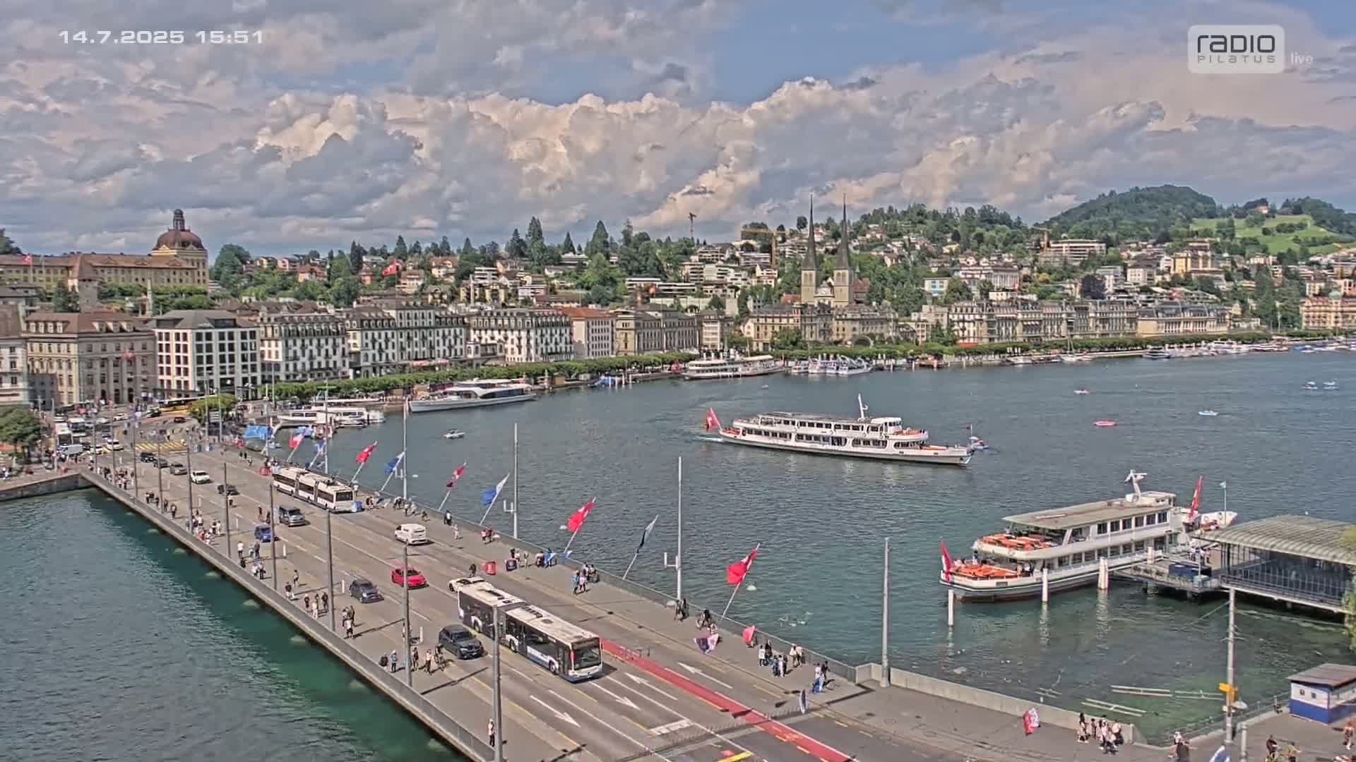 Luzern,  Lucerne Skyline Live Cam - Luzern, Lucerne-ville, Lucerne, Switzerland