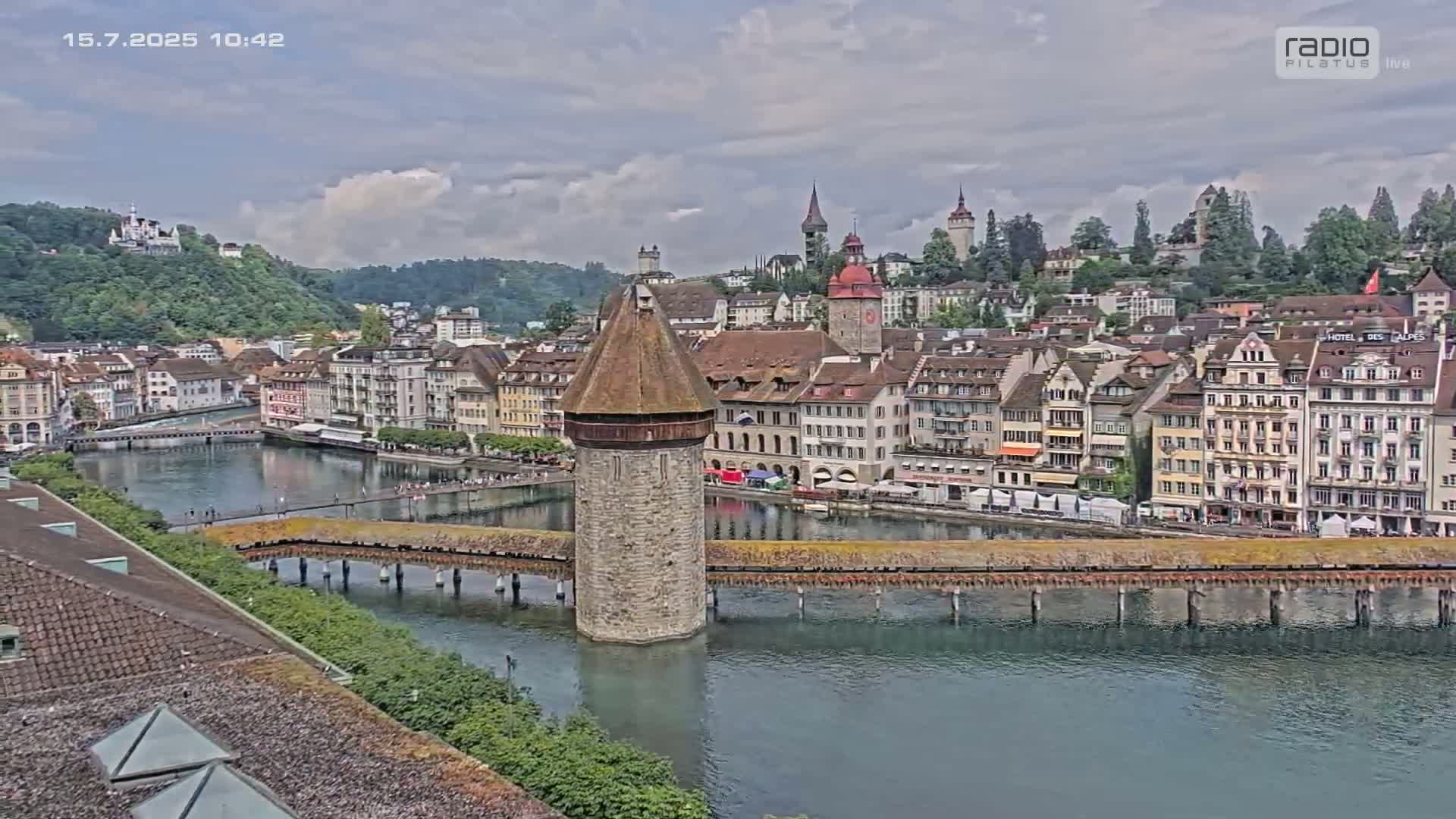 Luzern,  Lucerne Skyline Live Cam - Luzern, Lucerne-ville, Lucerne, Switzerland