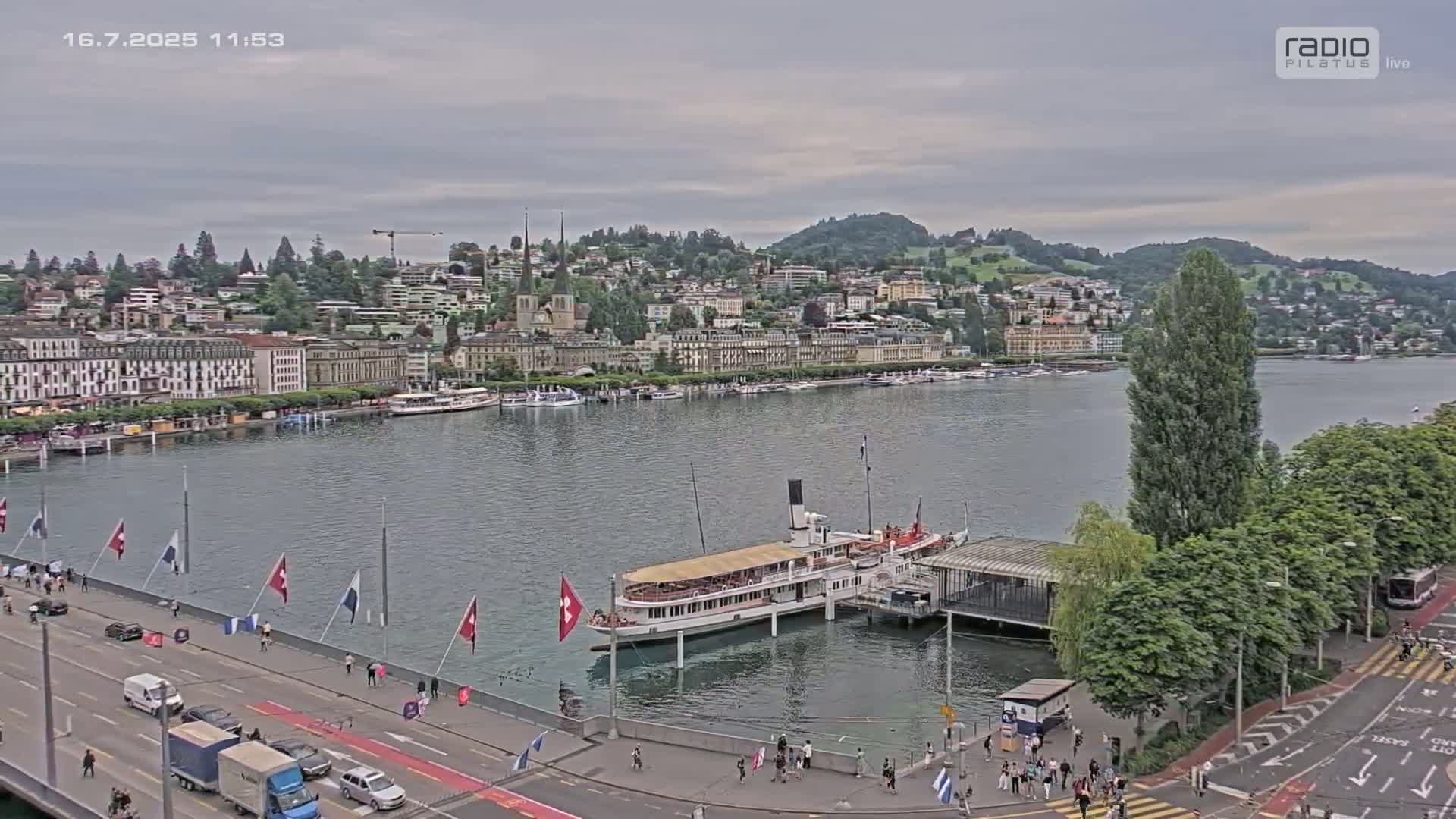 Luzern,  Lucerne Skyline Live Cam - Luzern, Lucerne-ville, Lucerne, Switzerland