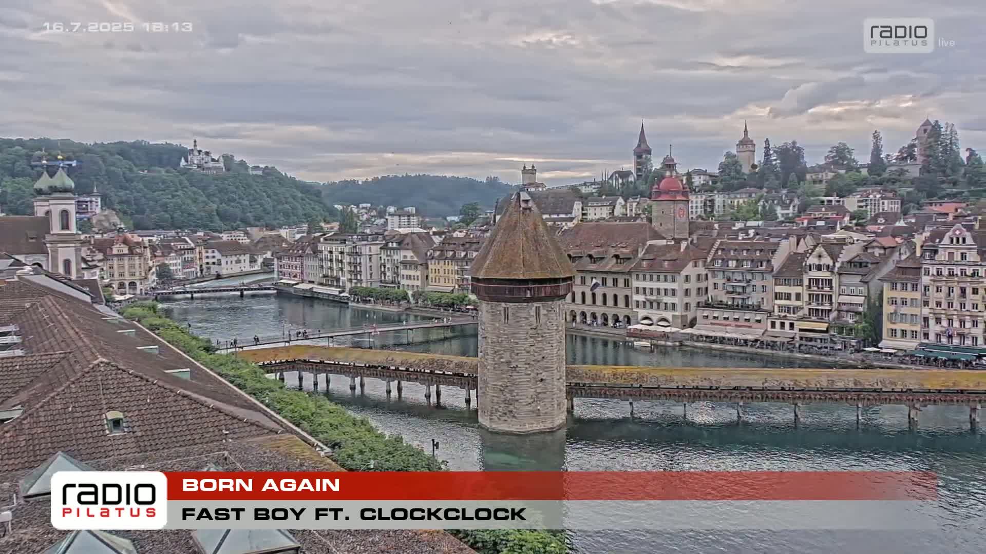 Luzern,  Lucerne Skyline Live Cam - Luzern, Lucerne-ville, Lucerne, Switzerland