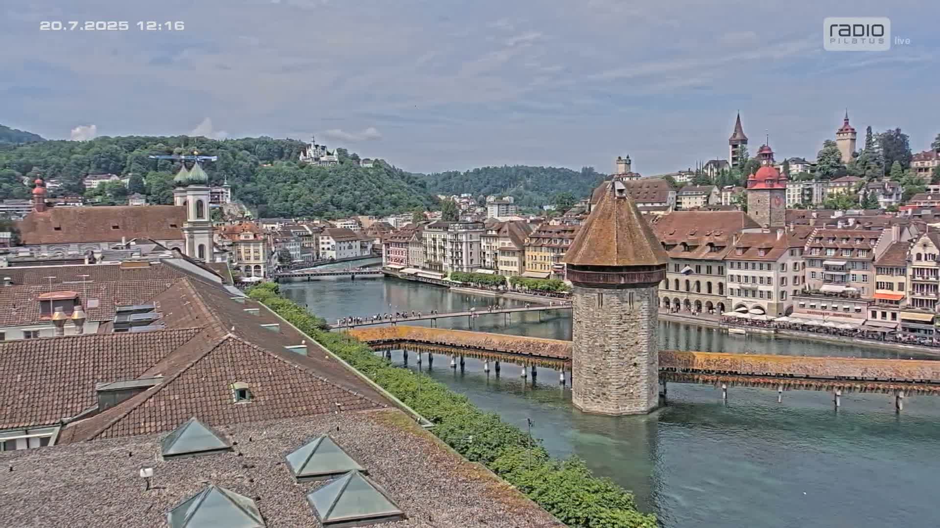 Luzern,  Lucerne Skyline Live Cam - Luzern, Lucerne-ville, Lucerne, Switzerland