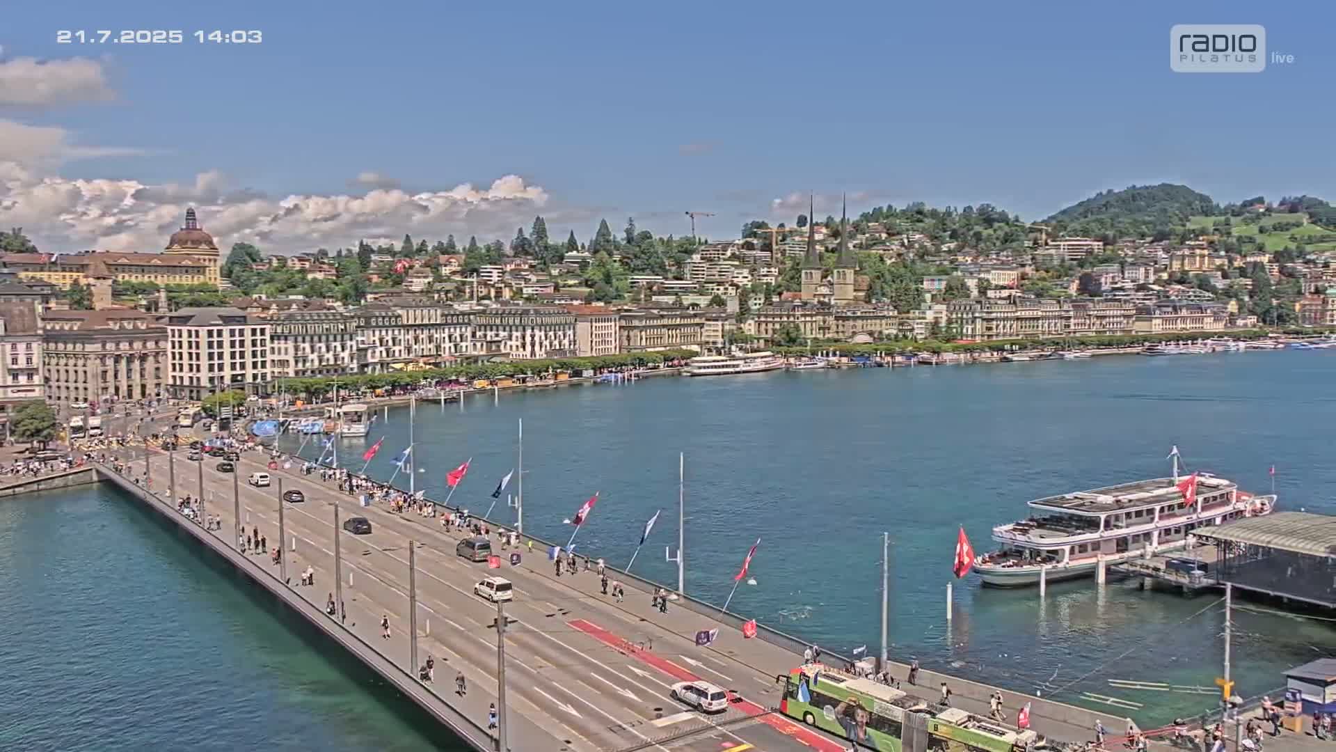 Luzern,  Lucerne Skyline Live Cam - Luzern, Lucerne-ville, Lucerne, Switzerland