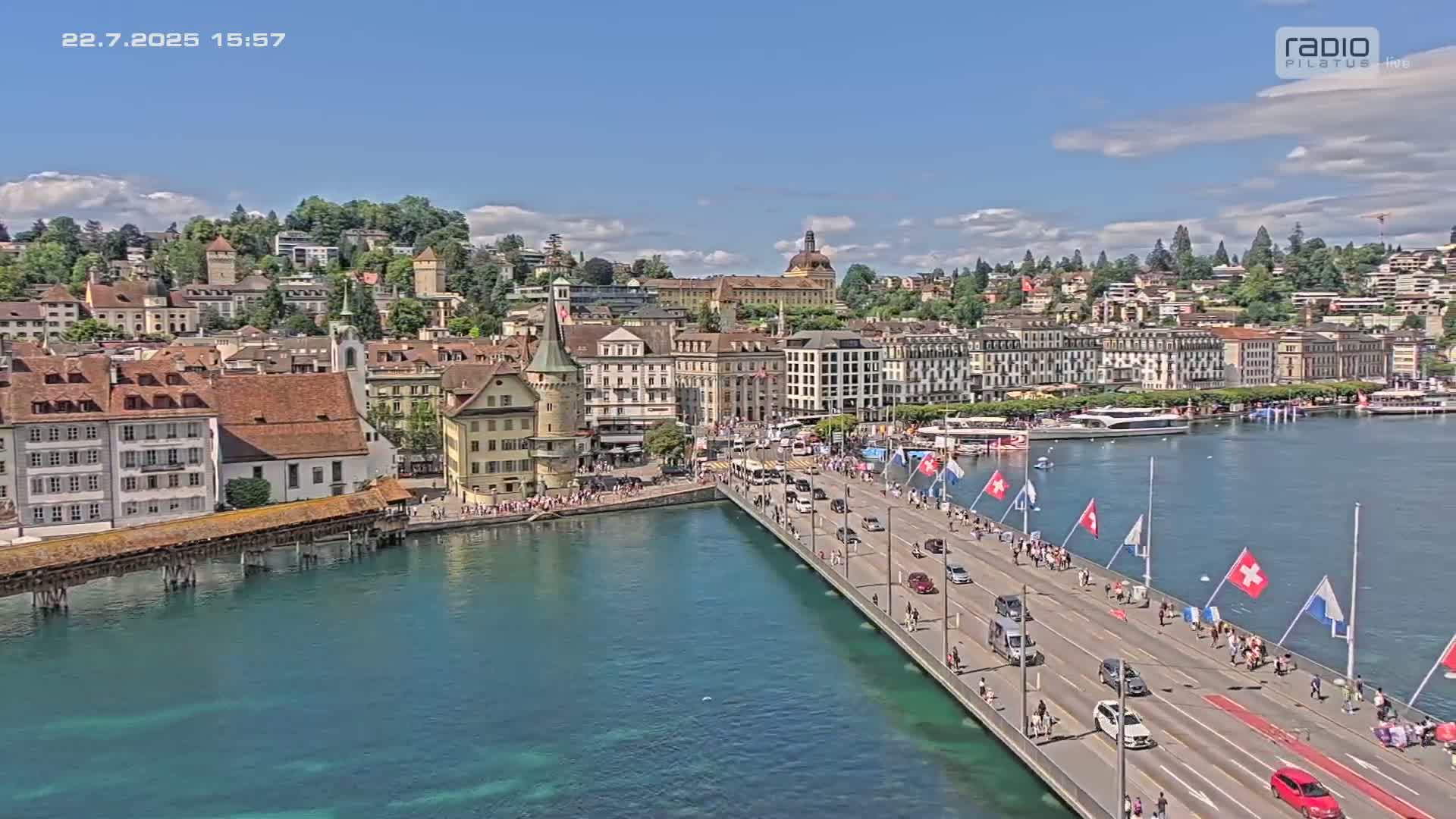 Luzern,  Lucerne Skyline Live Cam - Luzern, Lucerne-ville, Lucerne, Switzerland
