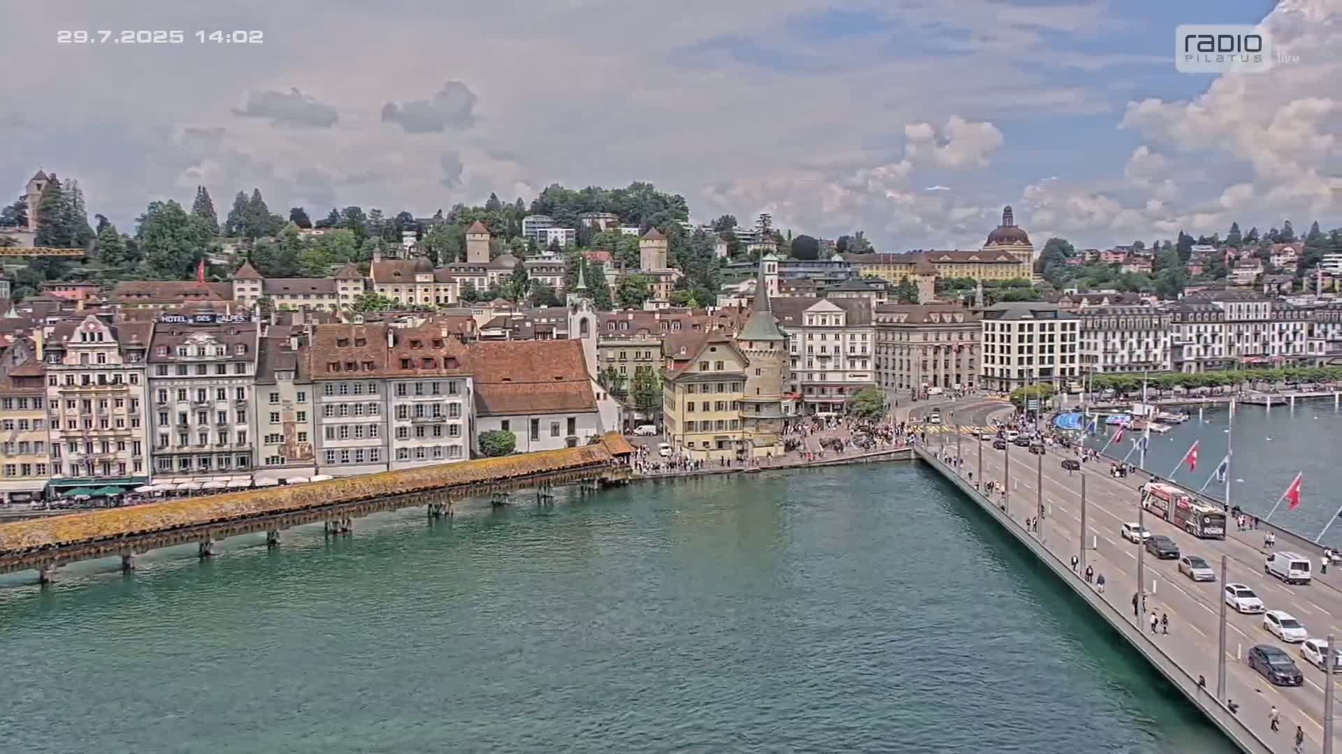 Luzern,  Lucerne Skyline Live Cam - Luzern, Lucerne-ville, Lucerne, Switzerland