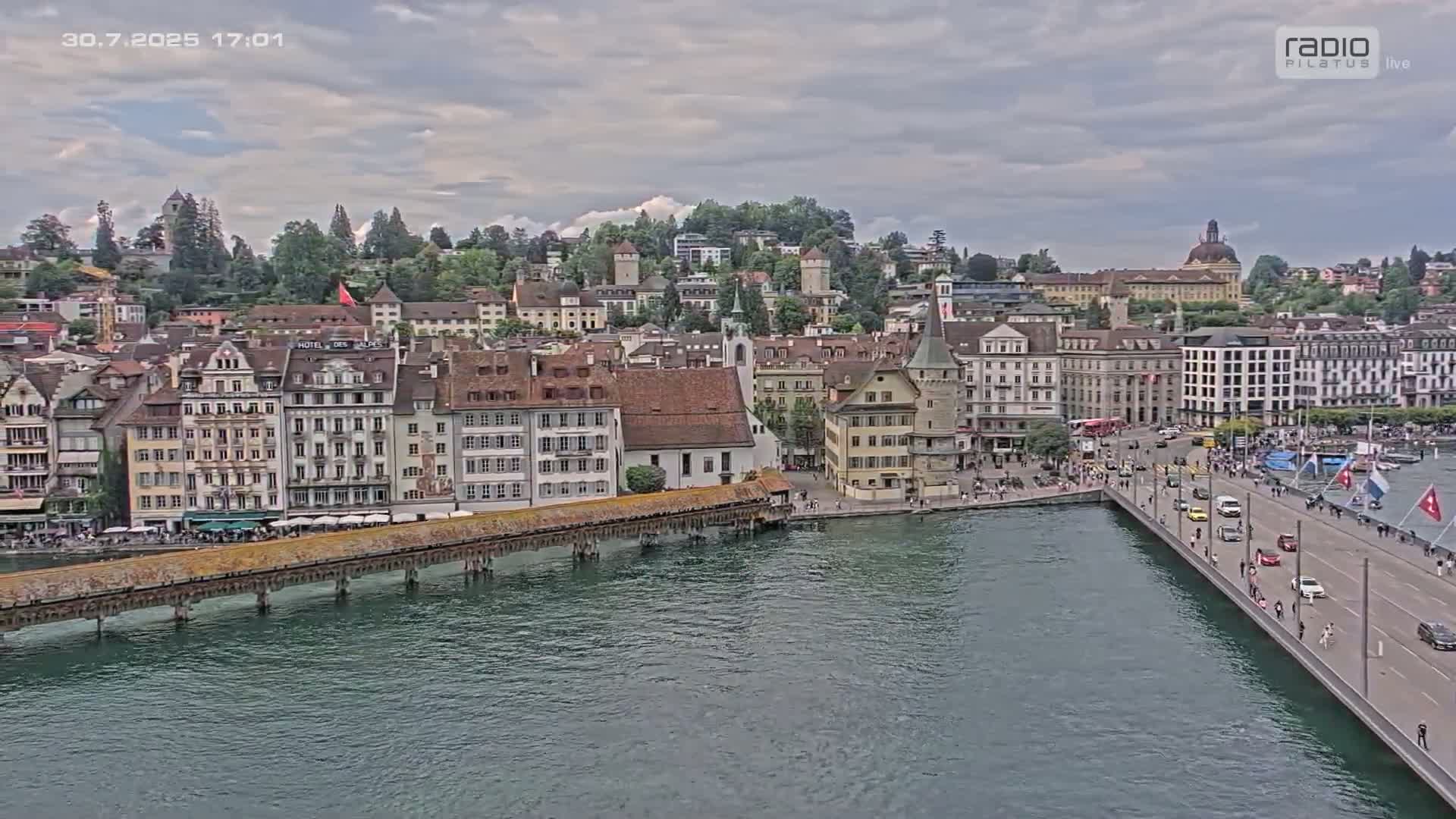 Luzern,  Lucerne Skyline Live Cam - Luzern, Lucerne-ville, Lucerne, Switzerland
