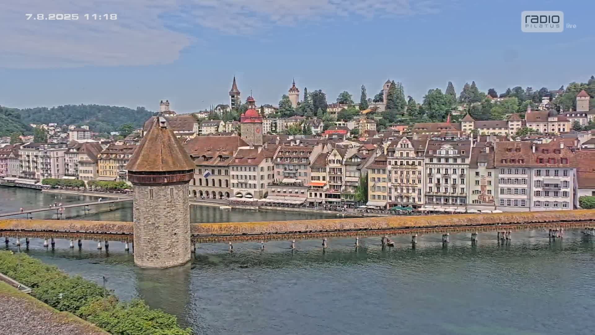 Luzern,  Lucerne Skyline Live Cam - Luzern, Lucerne-ville, Lucerne, Switzerland