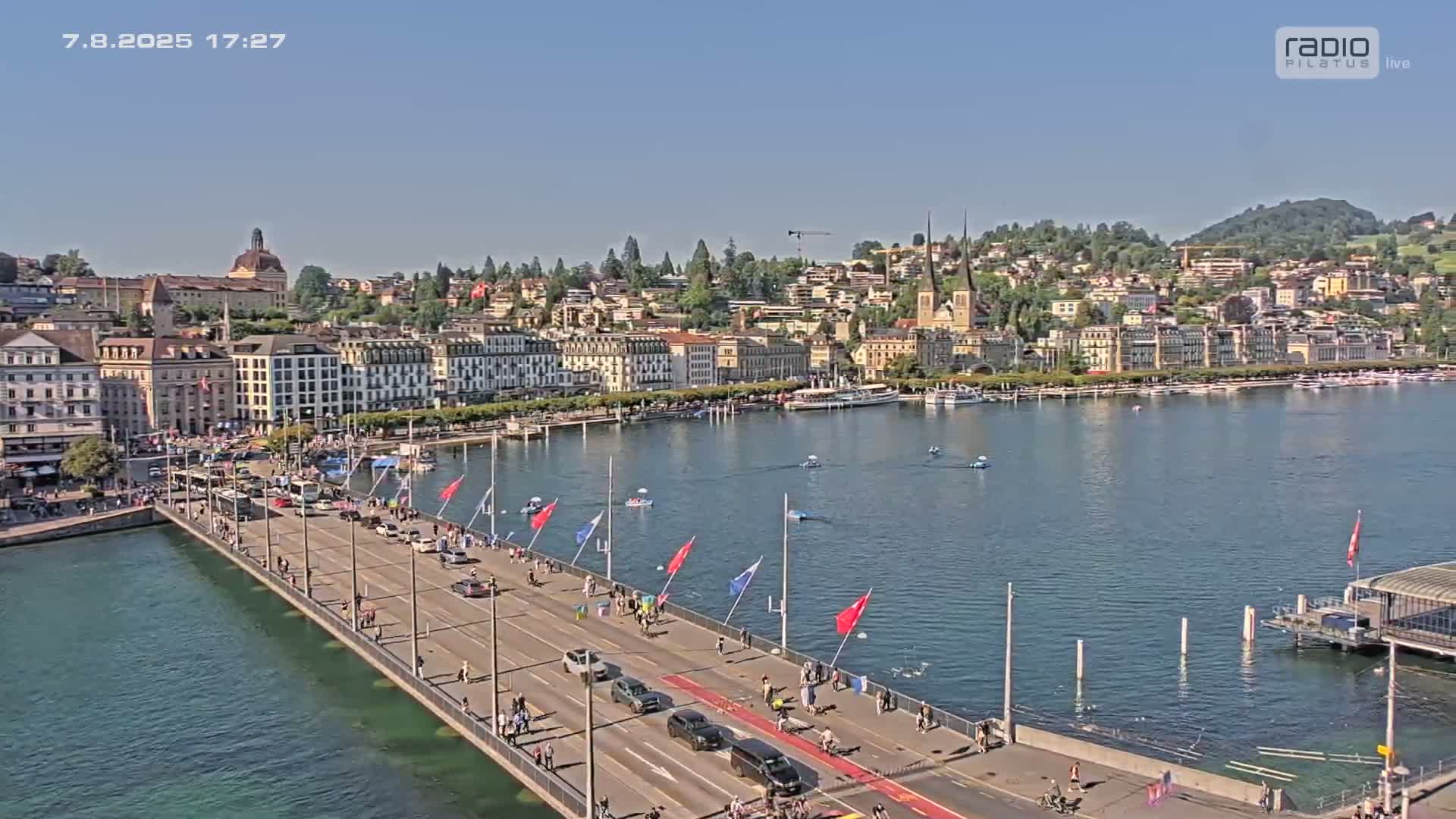 Luzern,  Lucerne Skyline Live Cam - Luzern, Lucerne-ville, Lucerne, Switzerland