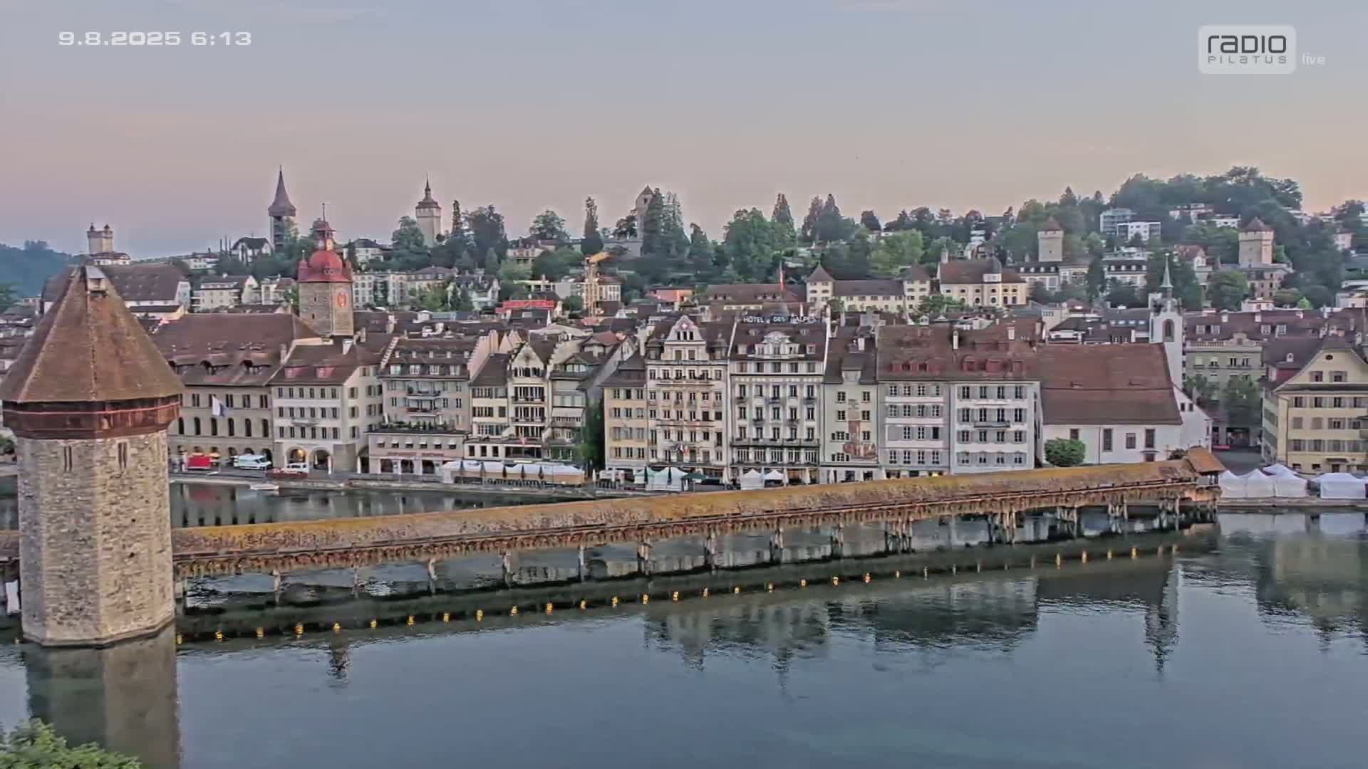 Luzern,  Lucerne Skyline Live Cam - Luzern, Lucerne-ville, Lucerne, Switzerland