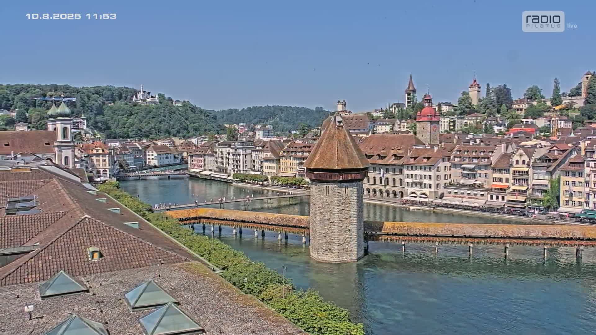 Luzern,  Lucerne Skyline Live Cam - Luzern, Lucerne-ville, Lucerne, Switzerland