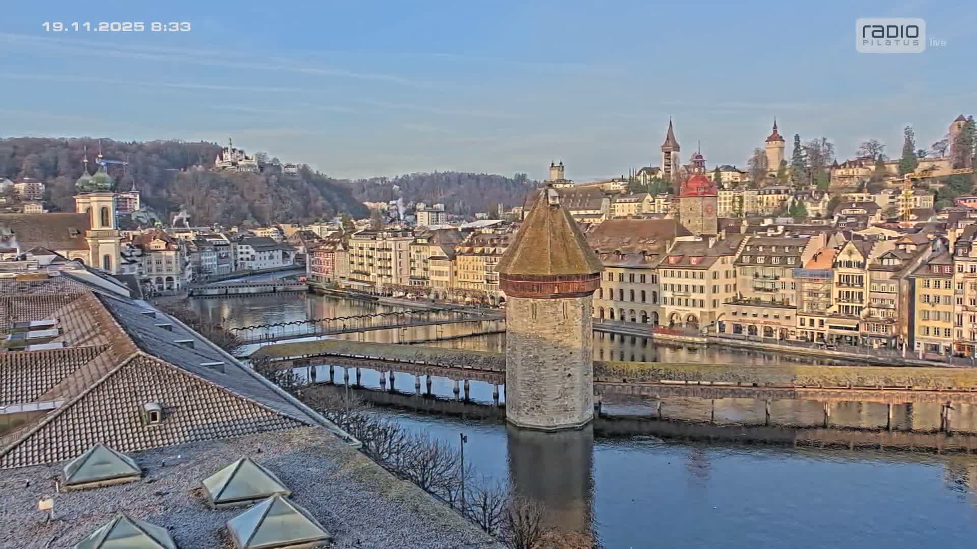 Luzern,  Lucerne Skyline Live Cam - Luzern, Lucerne-ville, Lucerne, Switzerland