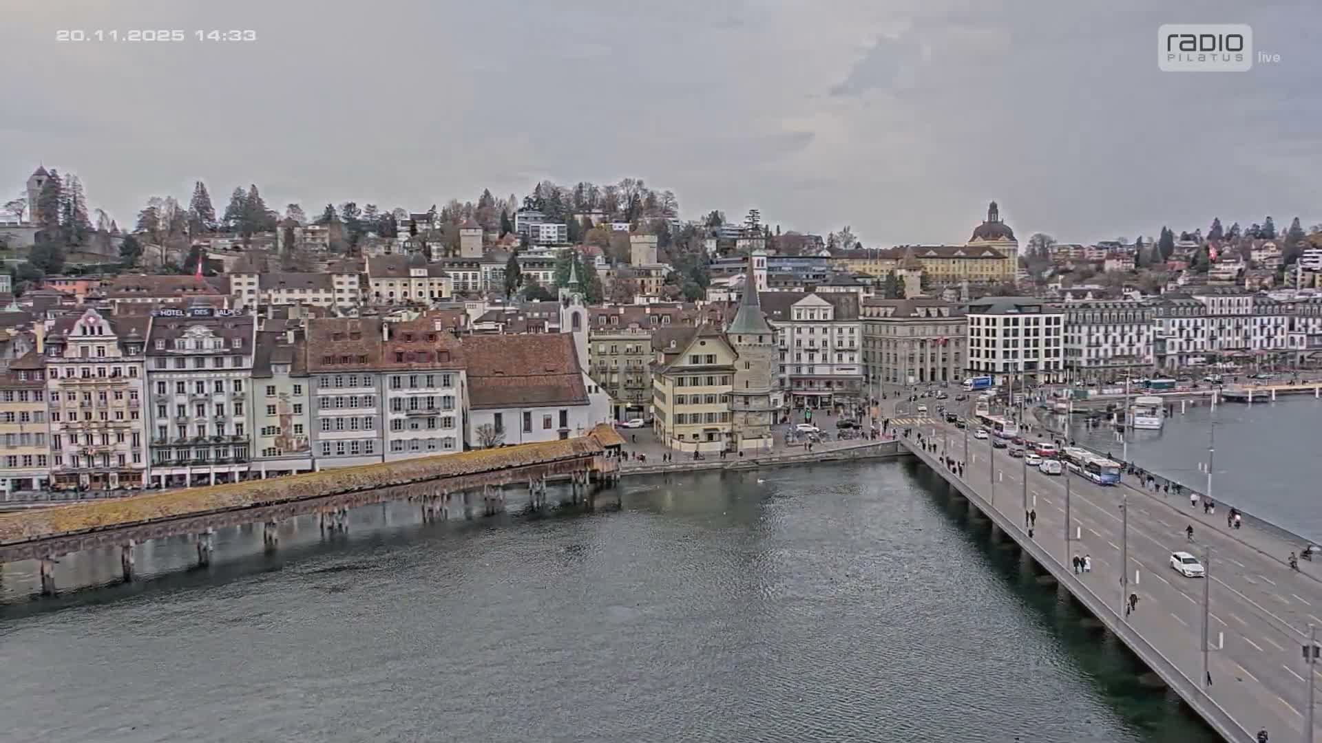 Luzern,  Lucerne Skyline Live Cam - Luzern, Lucerne-ville, Lucerne, Switzerland