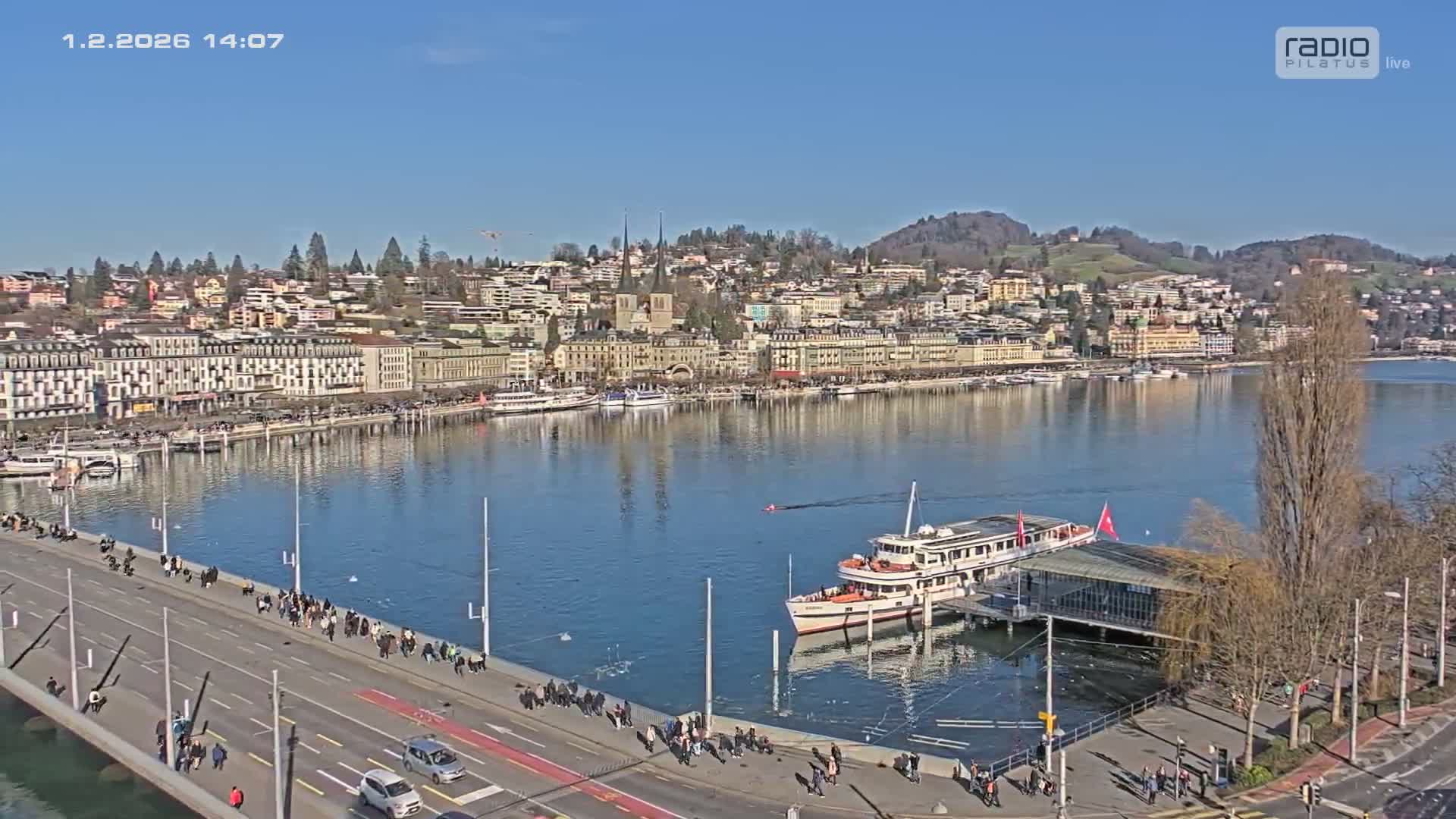 Luzern,  Lucerne Skyline Live Cam - Luzern, Lucerne-ville, Lucerne, Switzerland