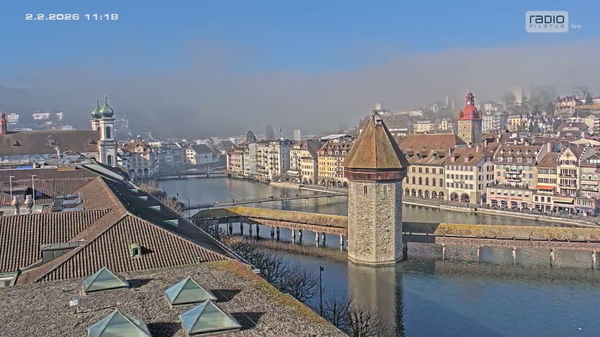 Luzern,  Lucerne Skyline Live Cam - Luzern, Lucerne-ville, Lucerne, Switzerland