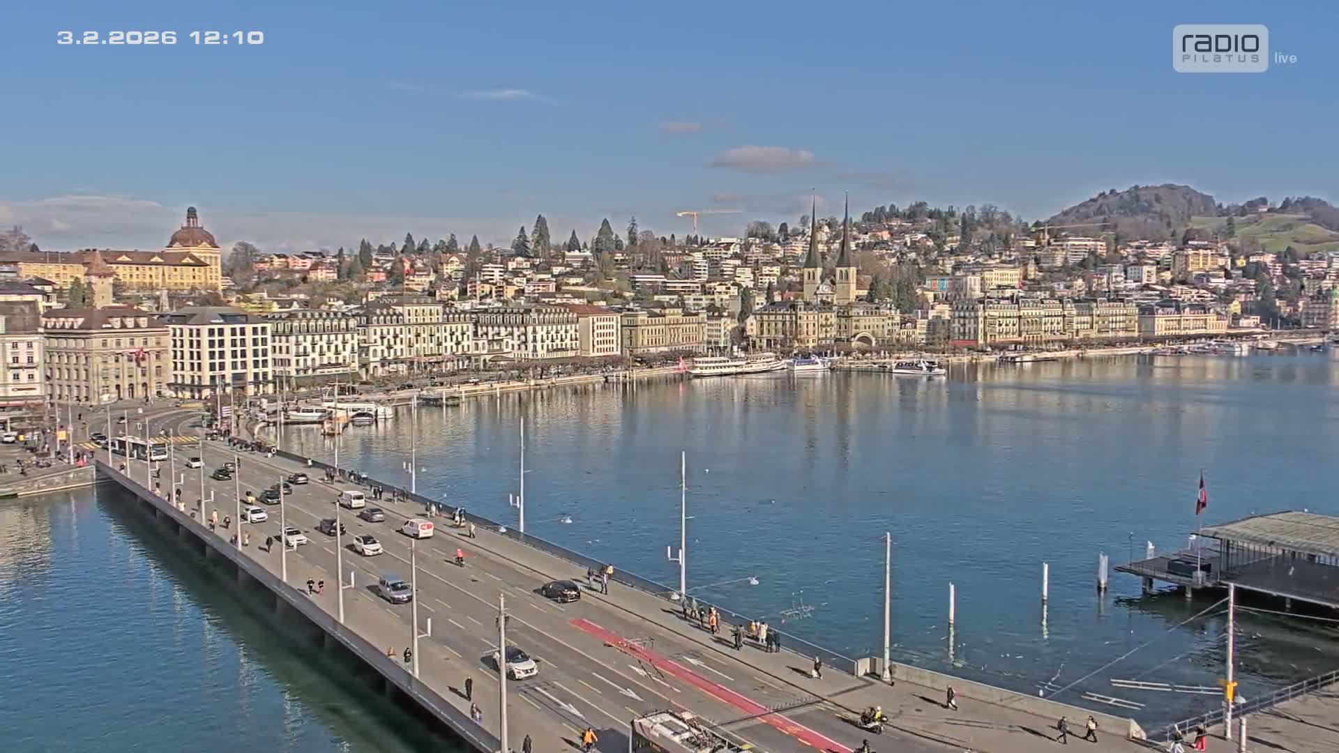 Luzern,  Lucerne Skyline Live Cam - Luzern, Lucerne-ville, Lucerne, Switzerland