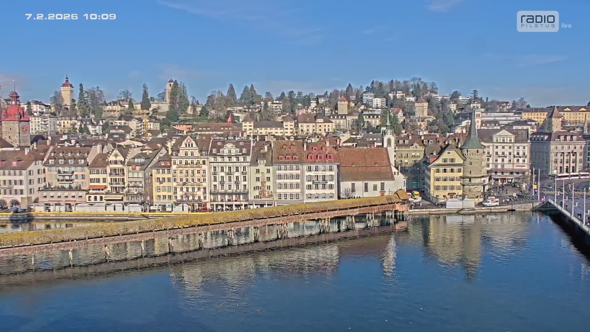 Luzern,  Lucerne Skyline Live Cam - Luzern, Lucerne-ville, Lucerne, Switzerland