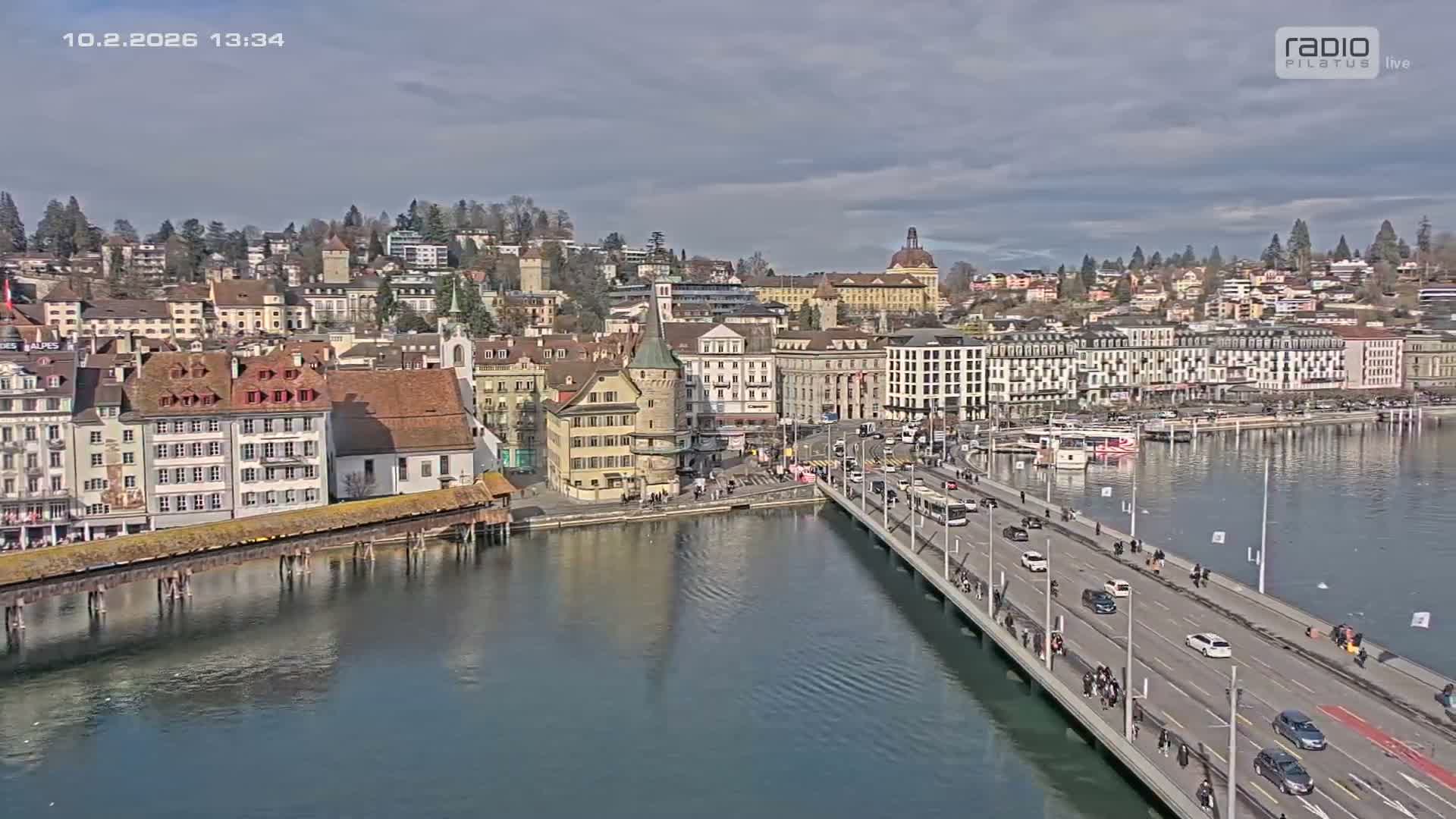 Luzern,  Lucerne Skyline Live Cam - Luzern, Lucerne-ville, Lucerne, Switzerland