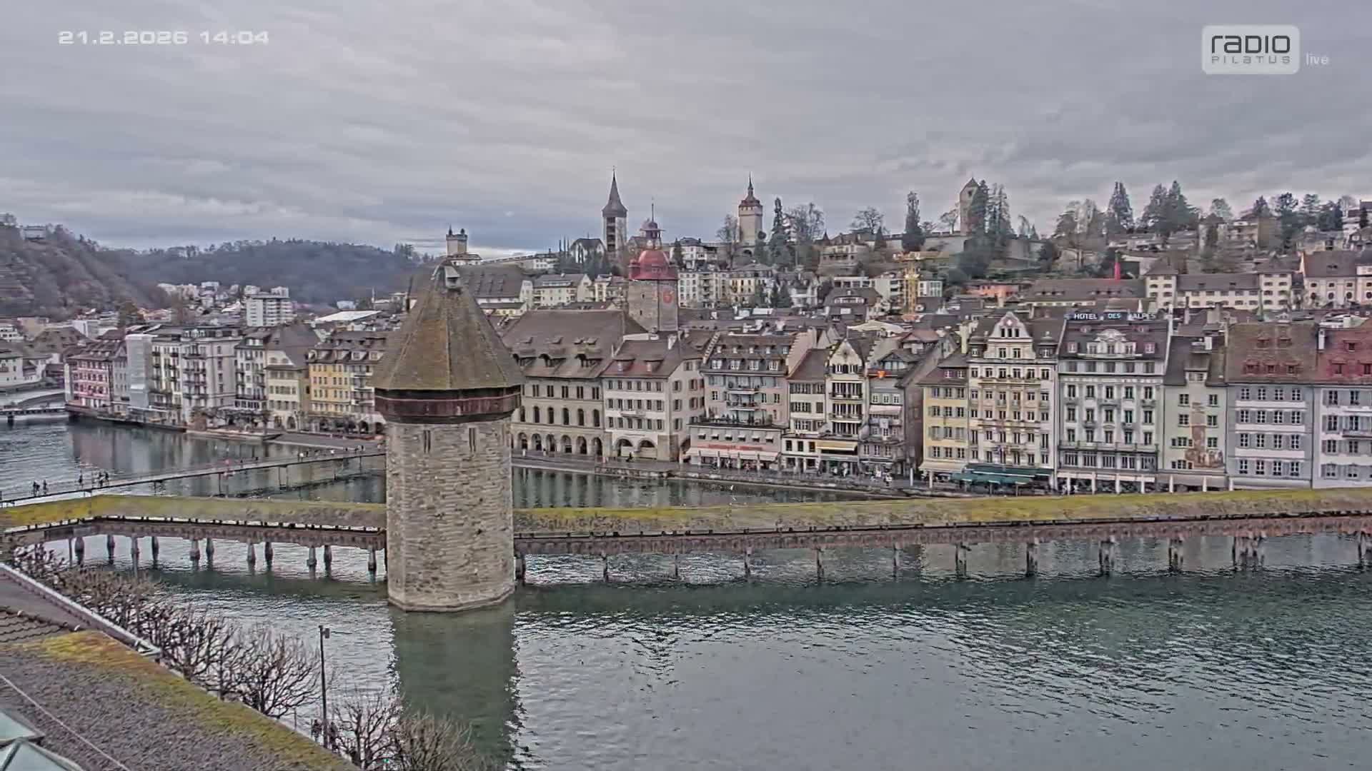 Luzern,  Lucerne Skyline Live Cam - Luzern, Lucerne-ville, Lucerne, Switzerland