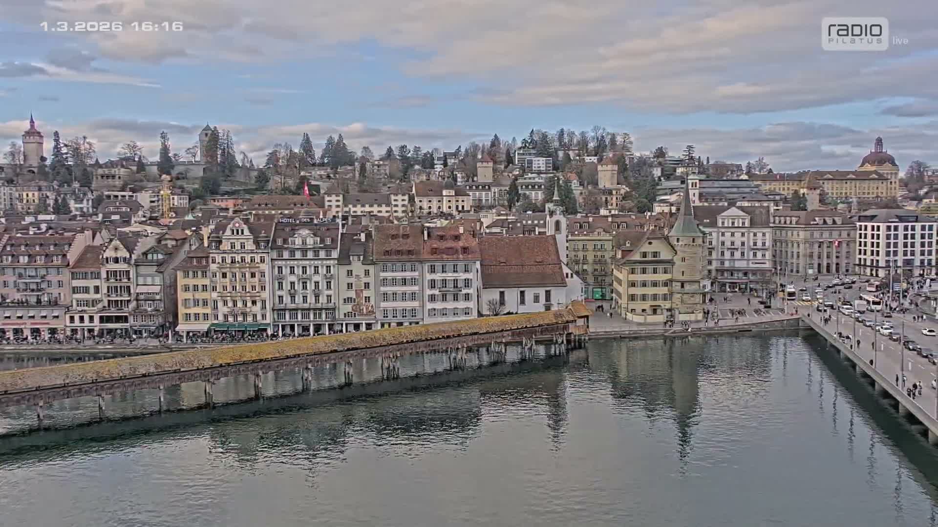 Luzern,  Lucerne Skyline Live Cam - Luzern, Lucerne-ville, Lucerne, Switzerland