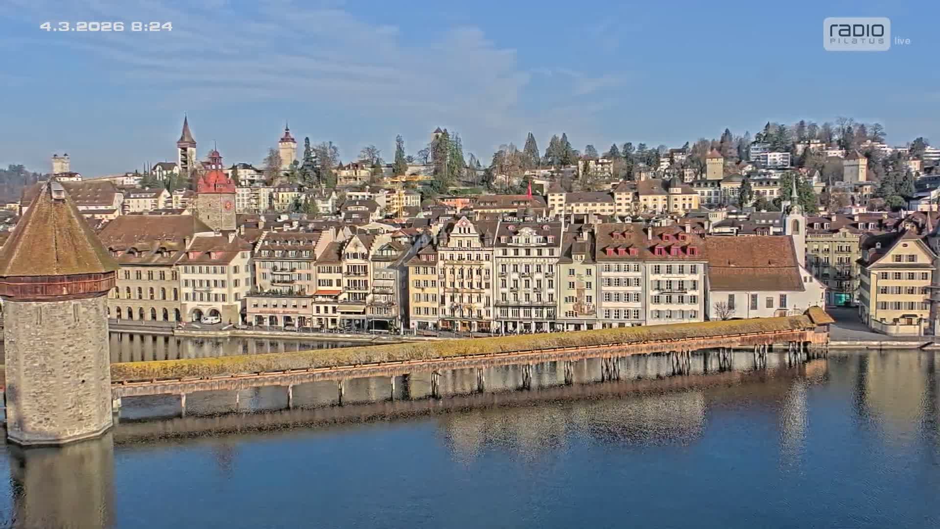 Luzern,  Lucerne Skyline Live Cam - Luzern, Lucerne-ville, Lucerne, Switzerland