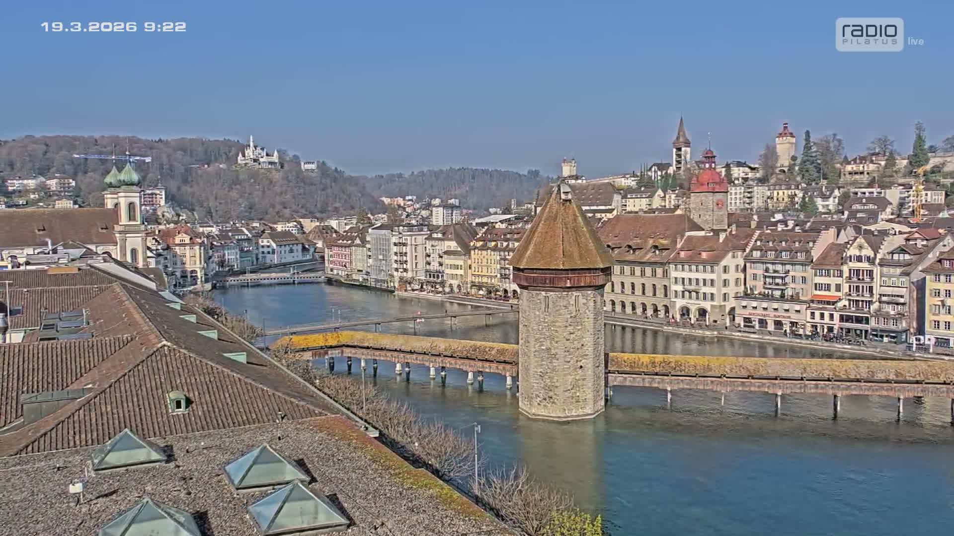 Luzern,  Lucerne Skyline Live Cam - Luzern, Lucerne-ville, Lucerne, Switzerland